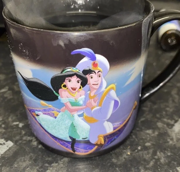Cheapest On EBay! Disney Aladdin Heat Changing Mug Half Moon Multicoloured, image 3