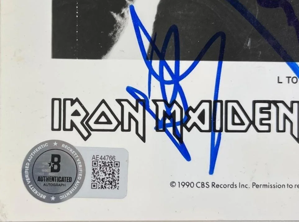 Iron Maiden Fully Group Signed 8" x 10" Promotional Photo (5 Sigs) (Beckett/BAS), image 3