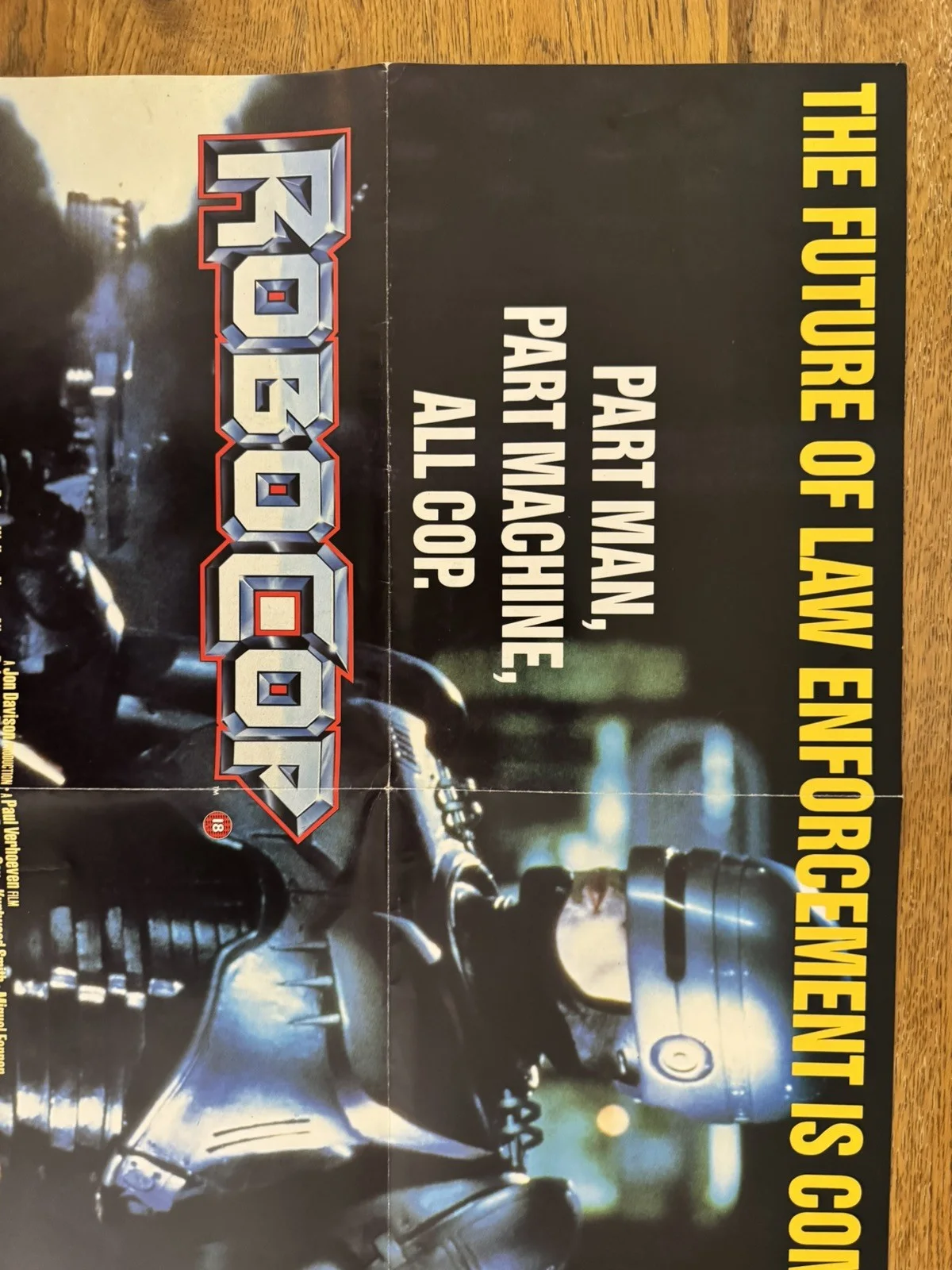 Robocop Original Video Shop VHS Poster 1987 Rare Version, image 4