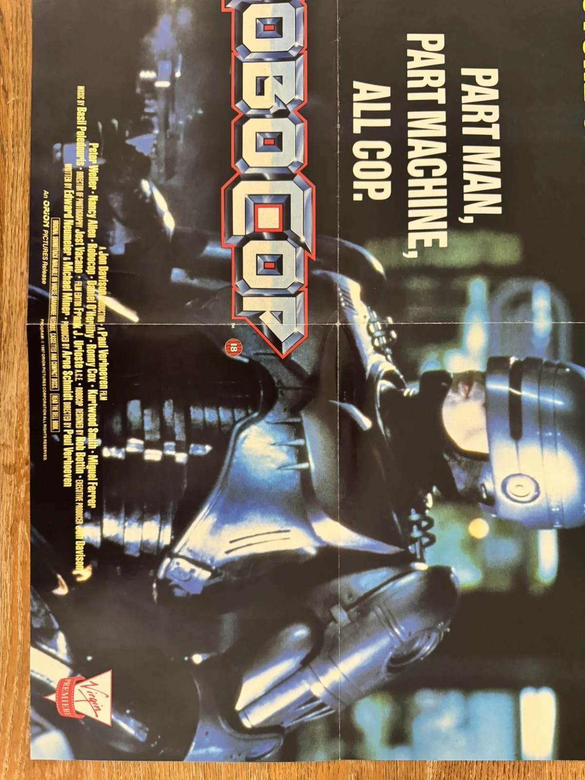 Robocop Original Video Shop VHS Poster 1987 Rare Version, image 5