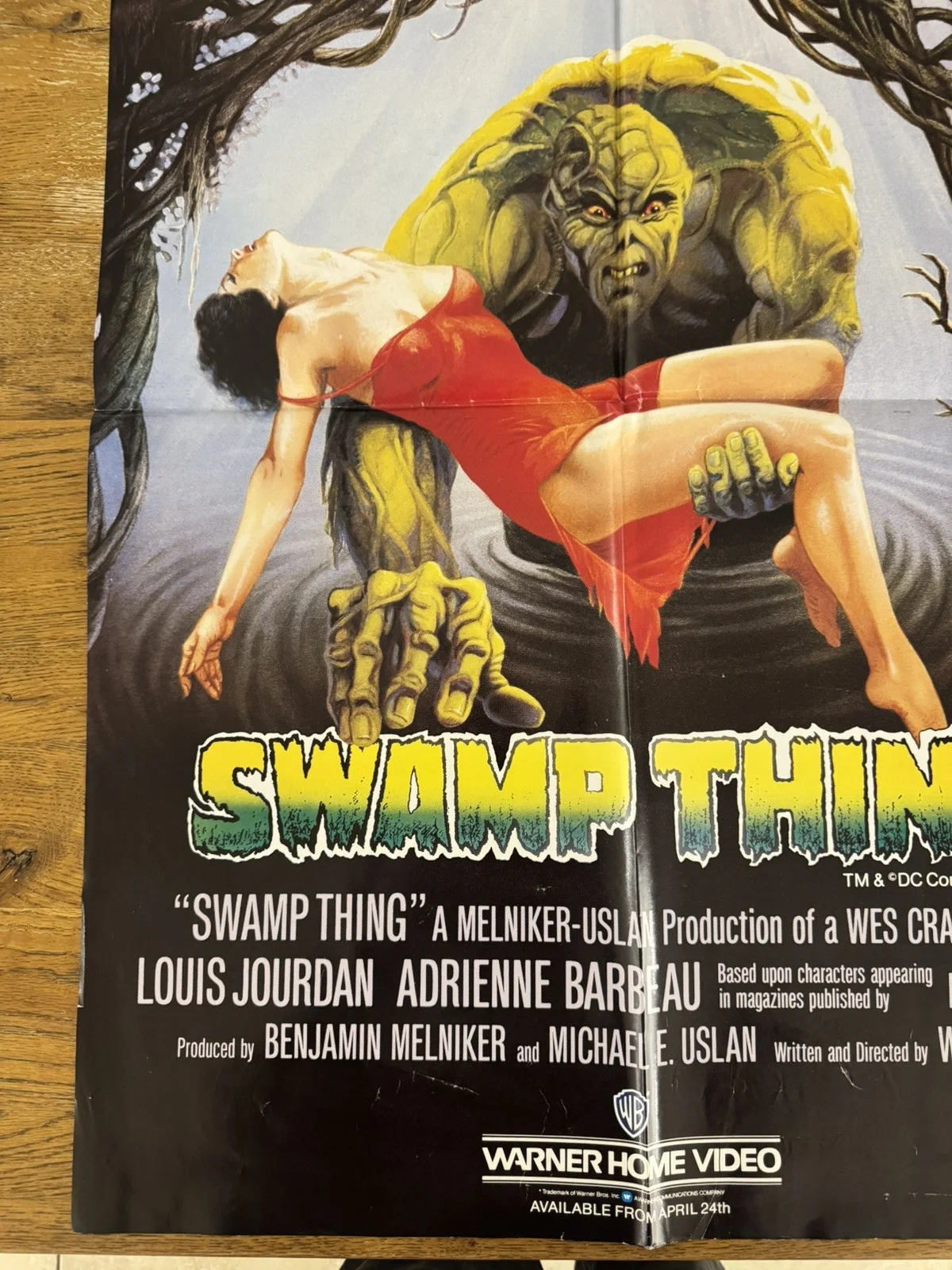 Swamp Thing Original Video Shop VHS Poster 1982 Rare Version, image 3