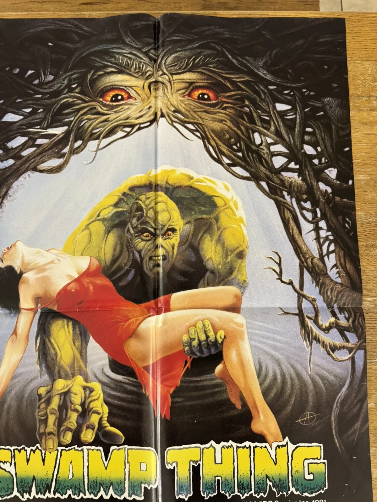 Swamp Thing Original Video Shop VHS Poster 1982 Rare Version, image 5