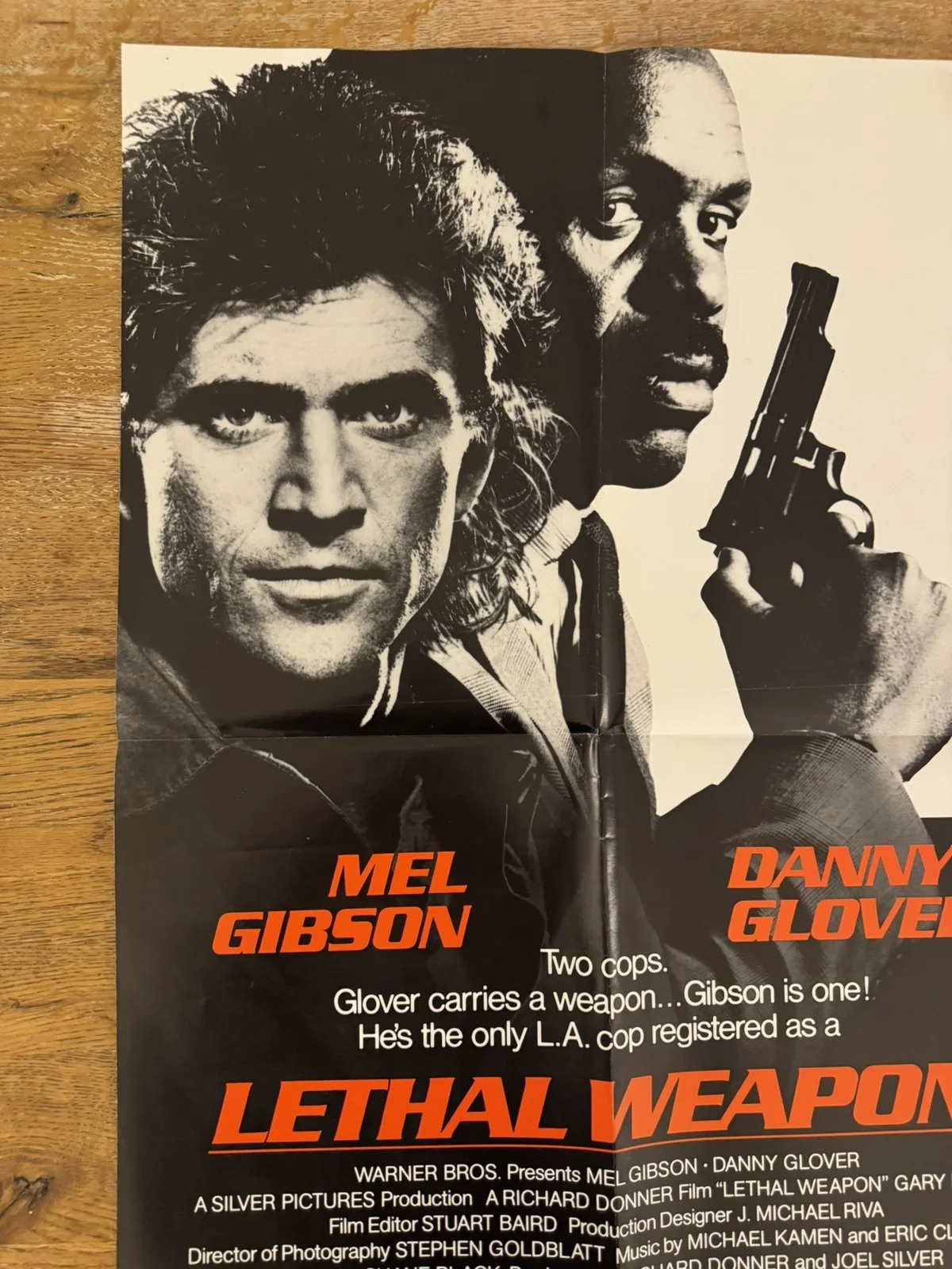Lethal Weapon 1987 Video Shop VHS Poster rare, image 2