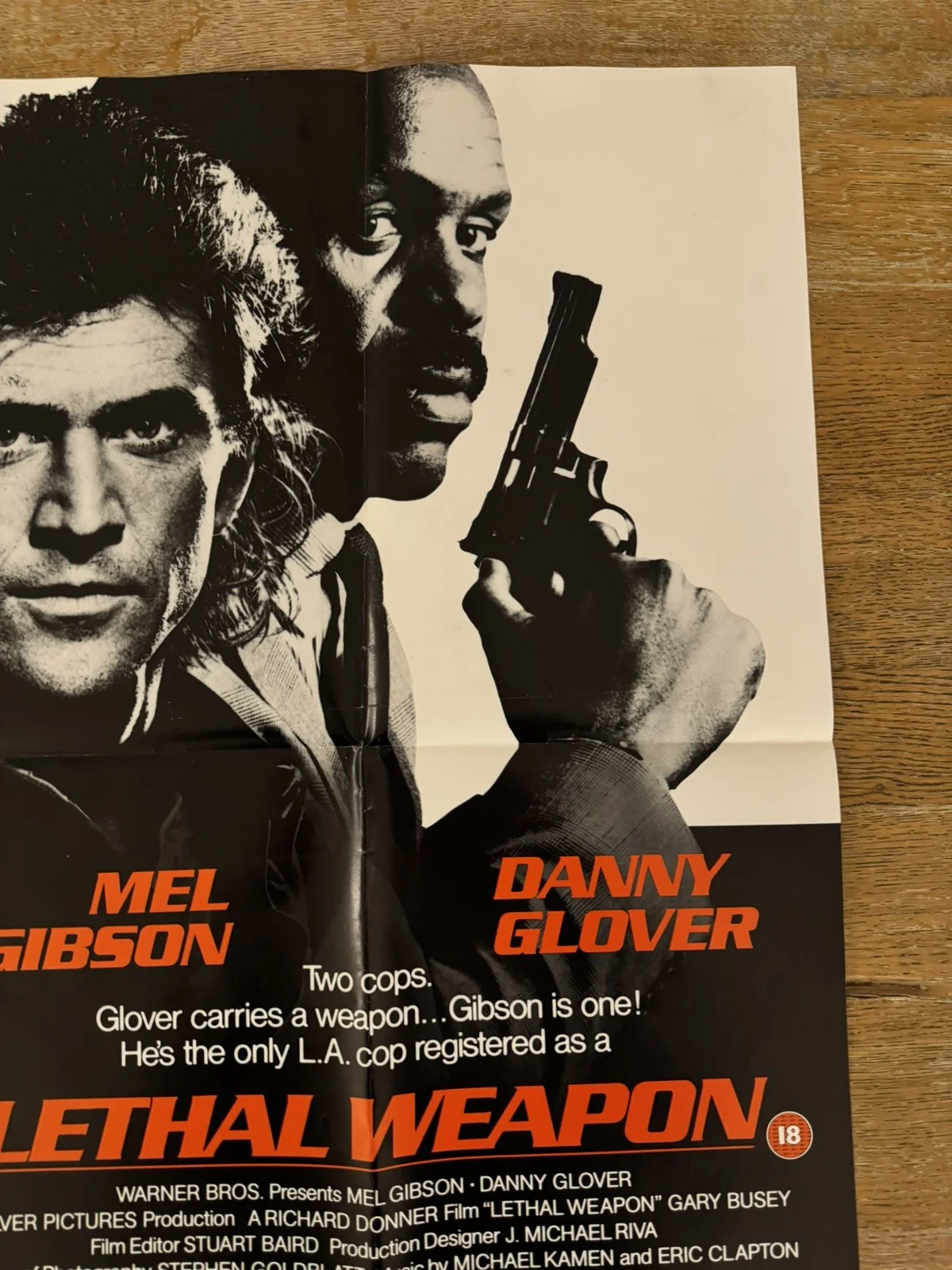 Lethal Weapon 1987 Video Shop VHS Poster rare, image 3