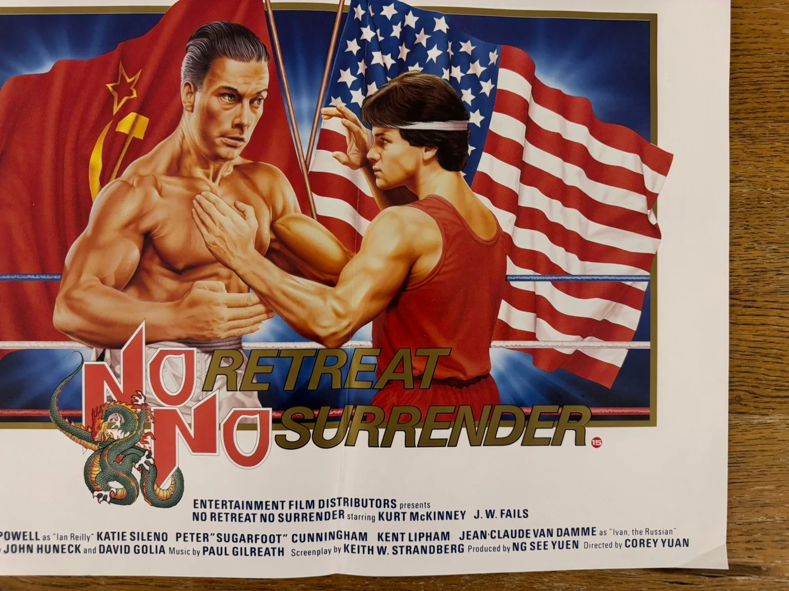 No Retreat No Surrender 1986 Video Shop VHS Poster rare, изображение 3