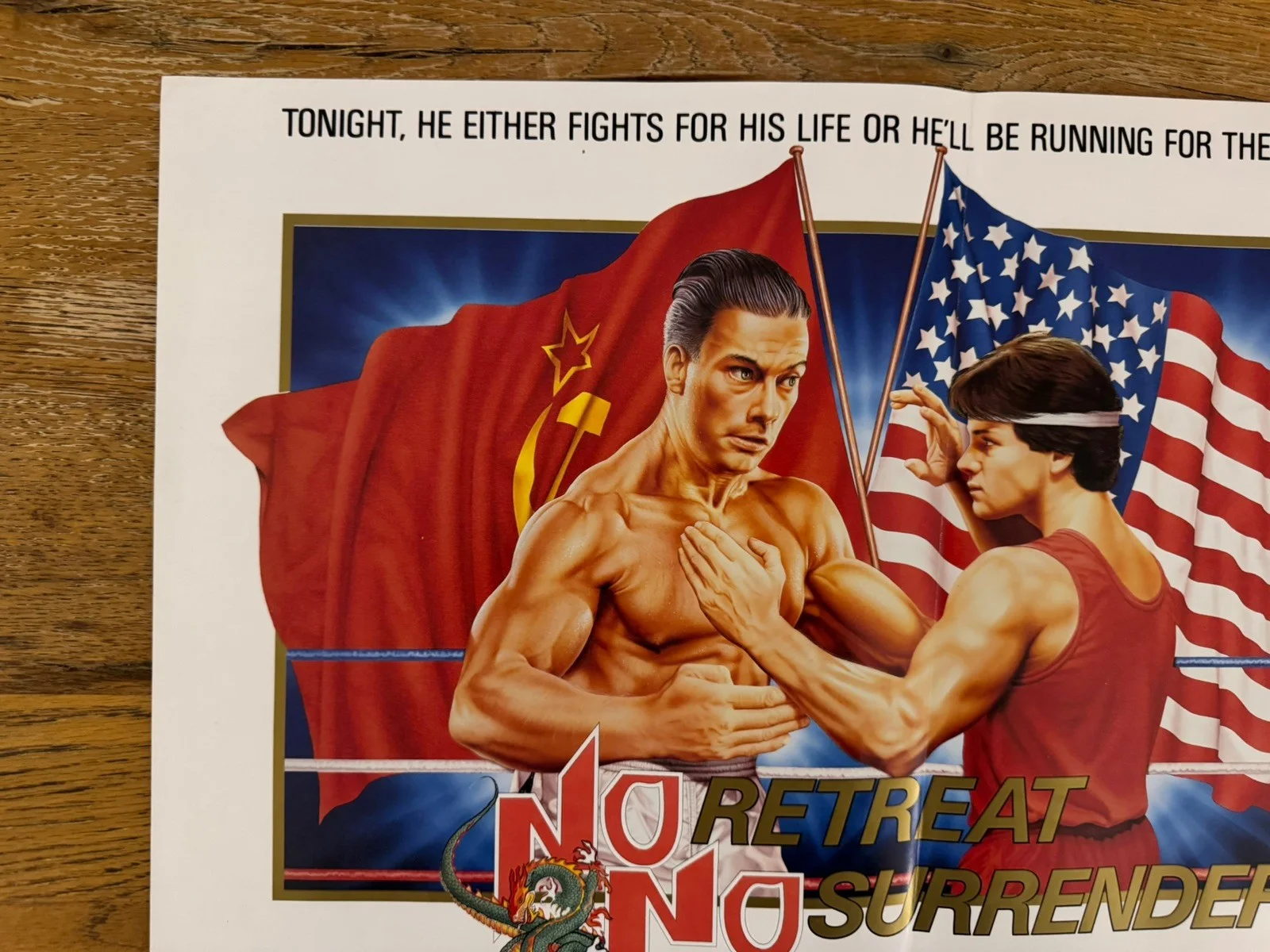 No Retreat No Surrender 1986 Video Shop VHS Poster rare, изображение 4