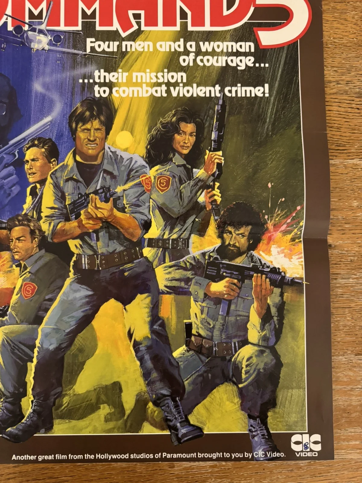 Command 5 Video Shop VHS Poster 1985 rare, image 5