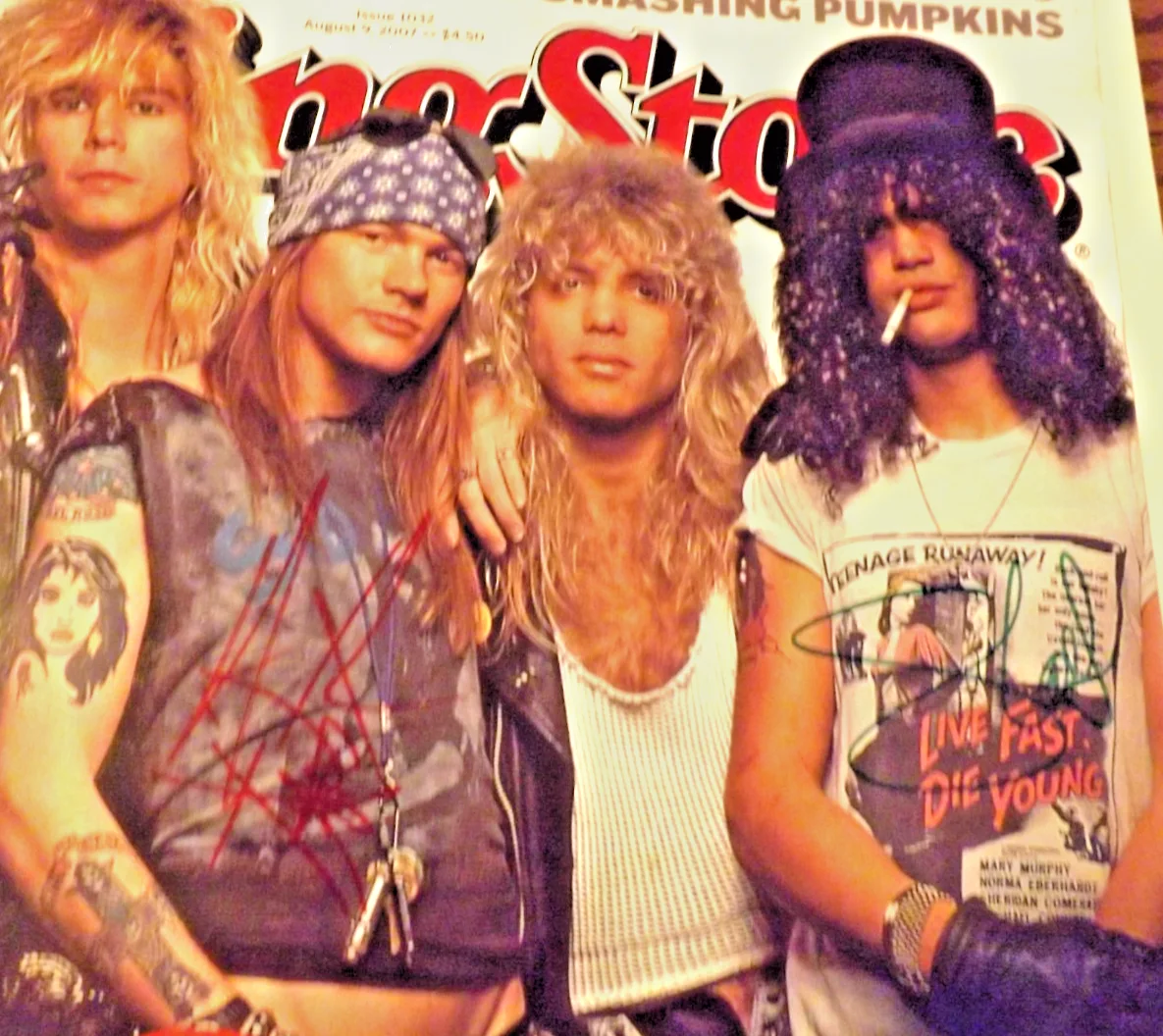 SLASH & Axl Signed ' Rolling Stone Magazine ' Framed, image 2