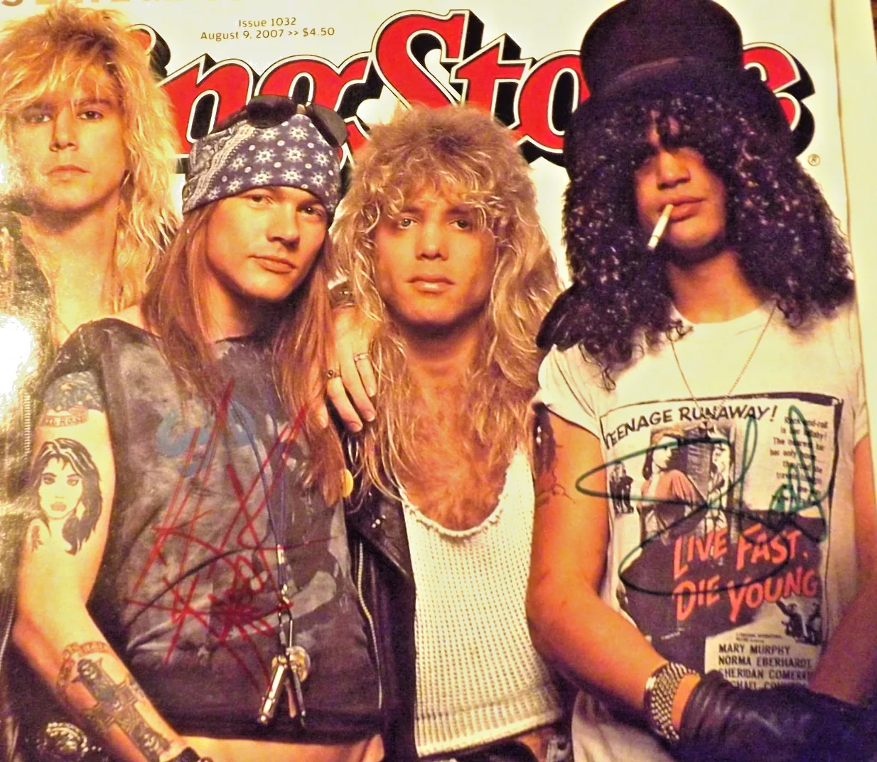 SLASH & Axl Signed ' Rolling Stone Magazine ' Framed, image 4