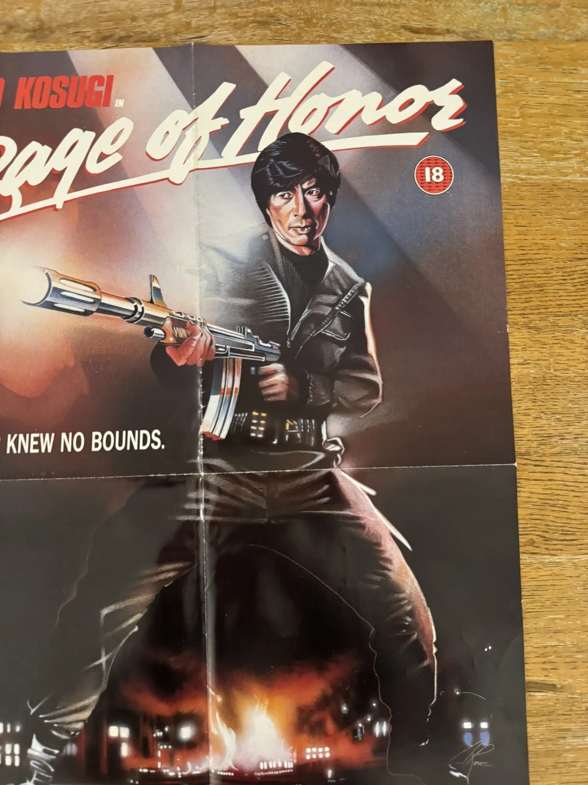 Rage Of Honor Original Video Shop VHS Poster 1987 Rare, image 2