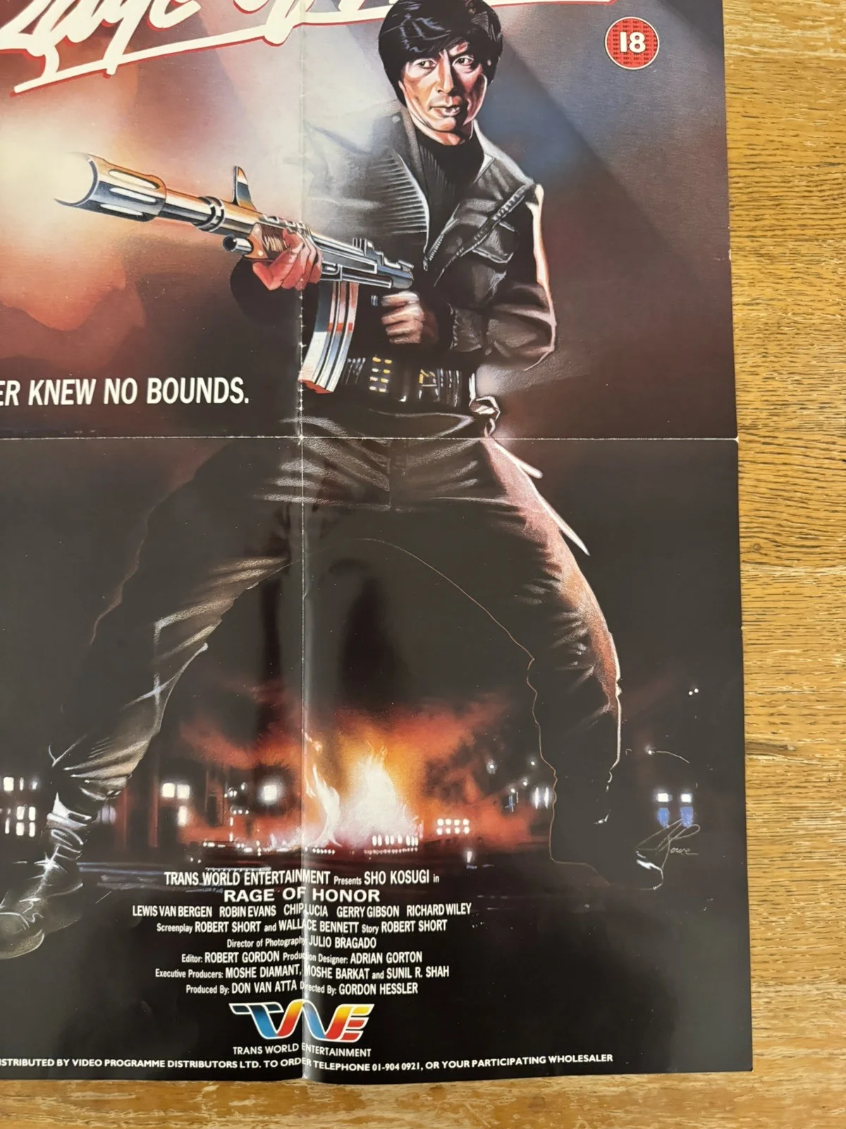 Rage Of Honor Original Video Shop VHS Poster 1987 Rare, image 5