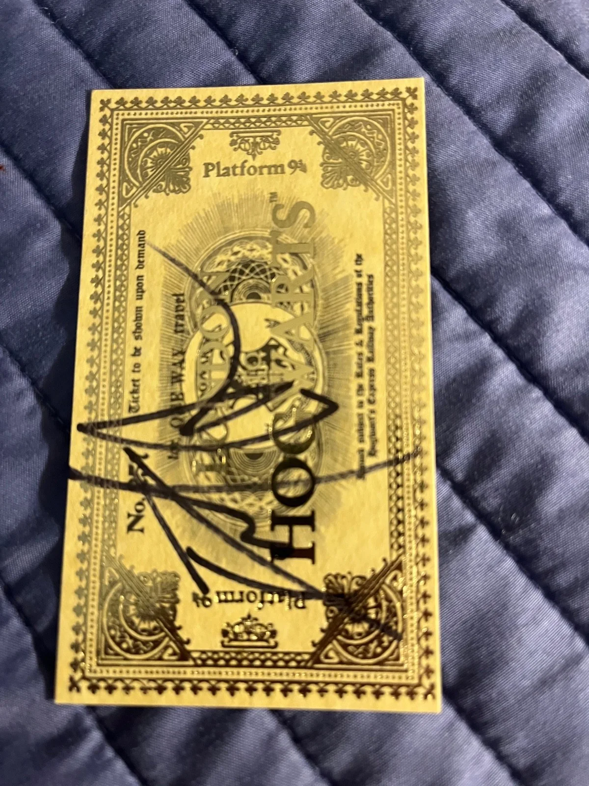 Daniel Radcliffe — Daniel Radcliffe Harry Potter Signed Autographed Hogwarts Express Train Ticket, изображение 4