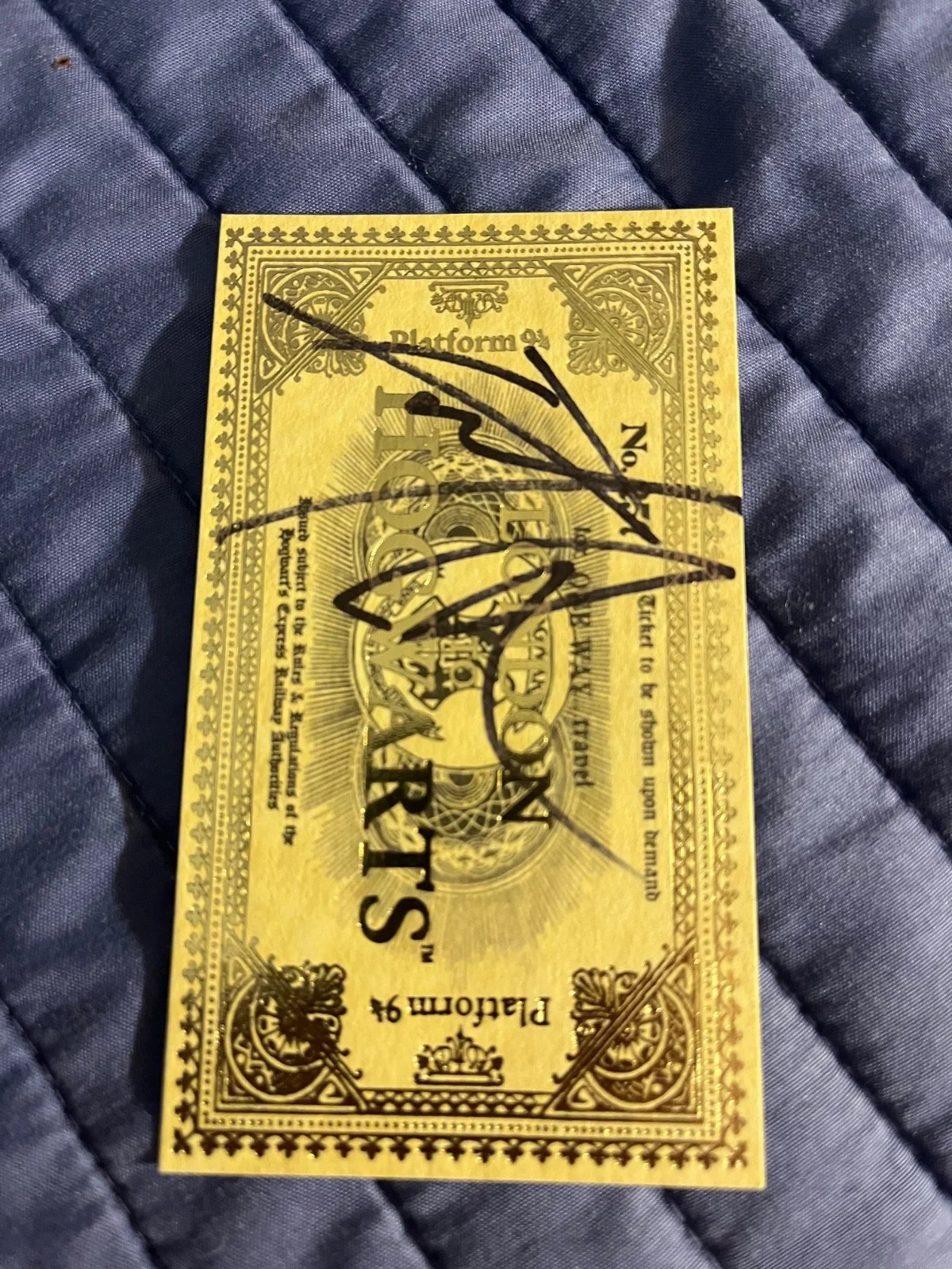 Daniel Radcliffe — Daniel Radcliffe Harry Potter Signed Autographed Hogwarts Express Train Ticket, изображение 5