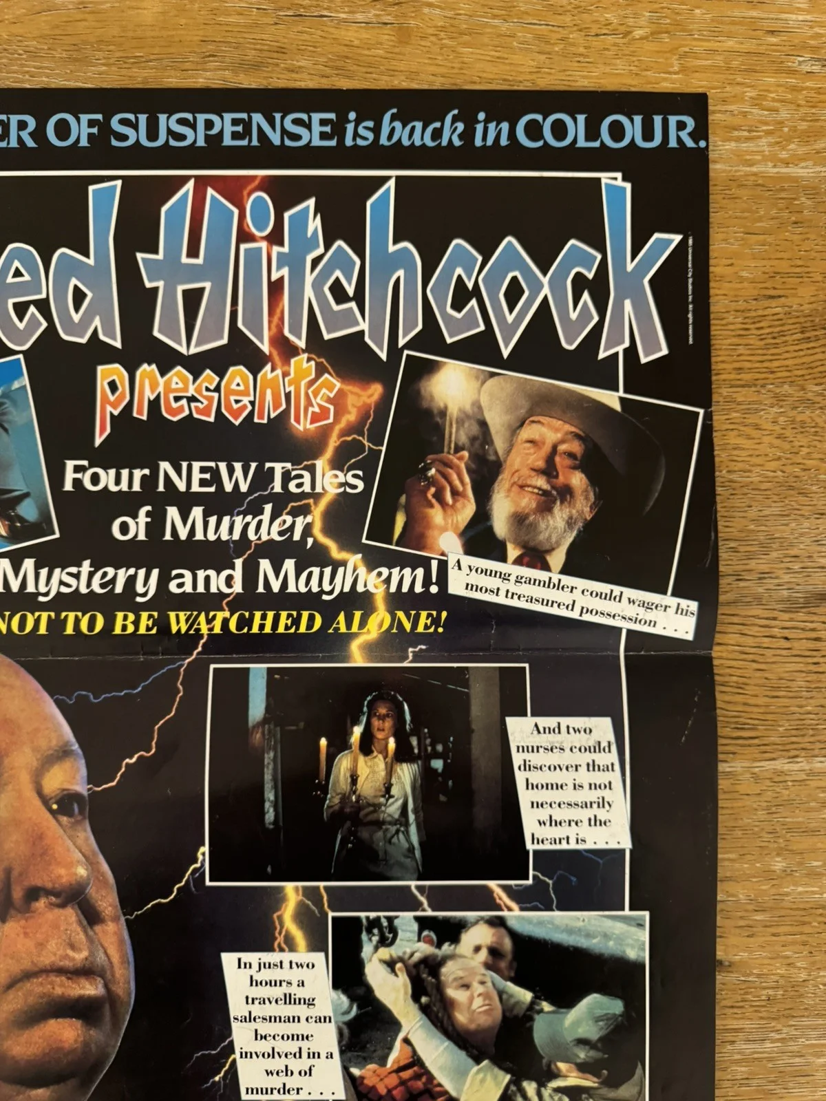 Alfred Hitchcock Video Shop VHS Poster 1985 rare, изображение 2