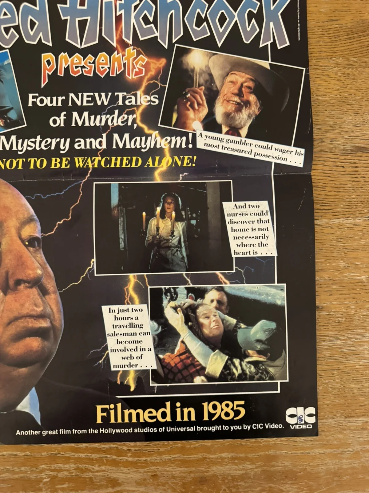 Alfred Hitchcock Video Shop VHS Poster 1985 rare, изображение 5