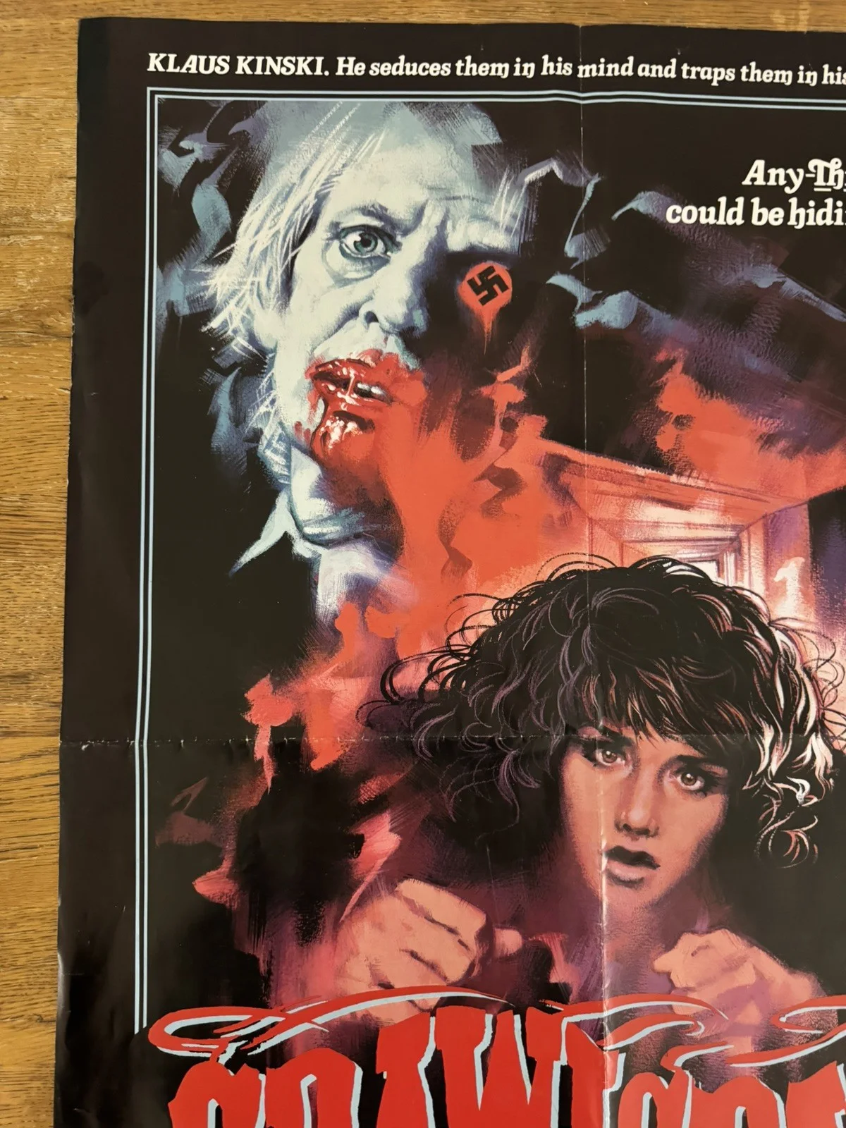 Crawlspace Original Video Shop VHS Poster 1986 Rare Version, image 3