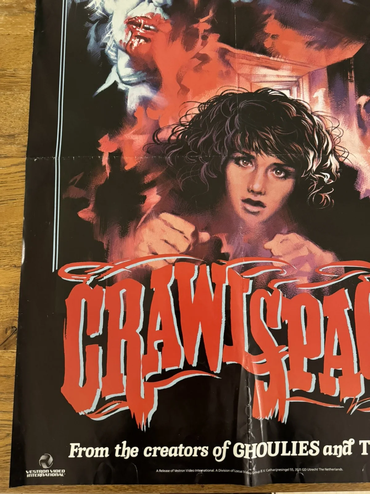 Crawlspace Original Video Shop VHS Poster 1986 Rare Version, image 5