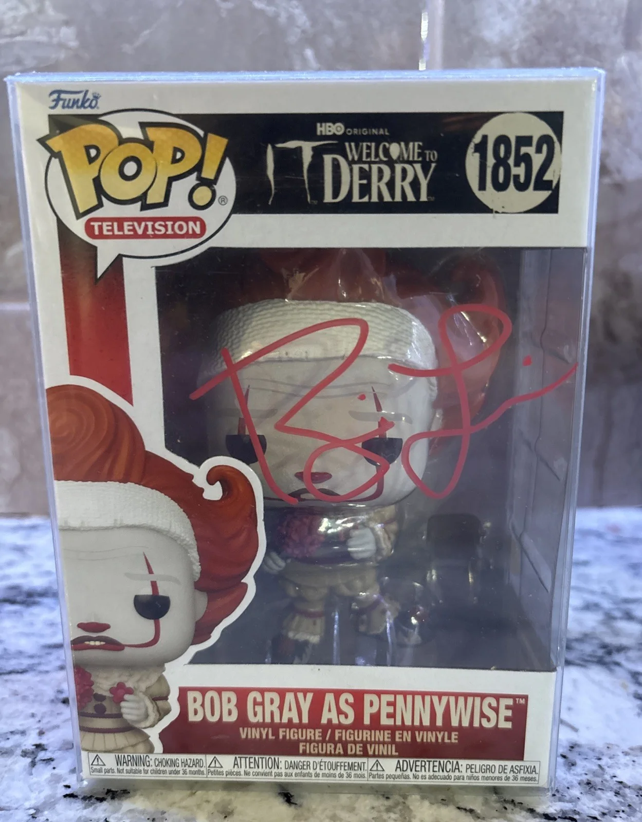 Bill Skarsgard — Pennywise Clown Funko Pop! signed by Bill Skarsgard Autograph W/ COA - IT Derry