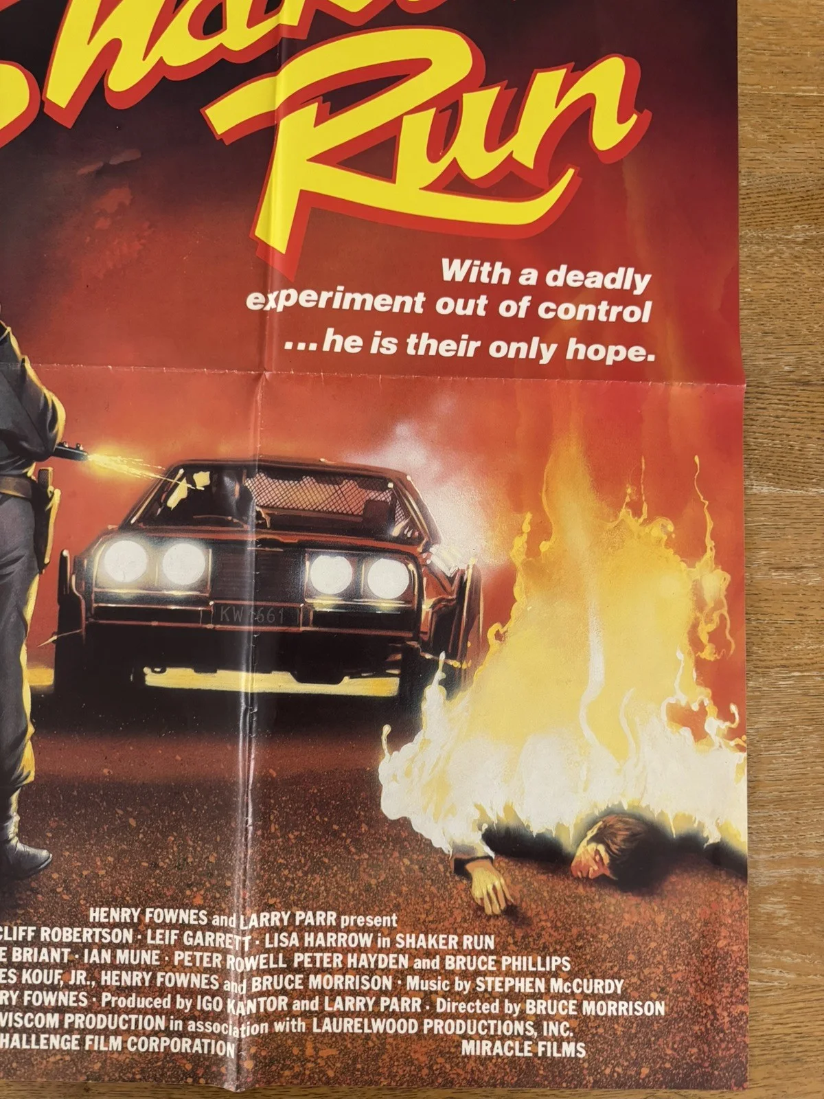 Shaker Run Video Shop VHS Poster 1985 rare, image 2