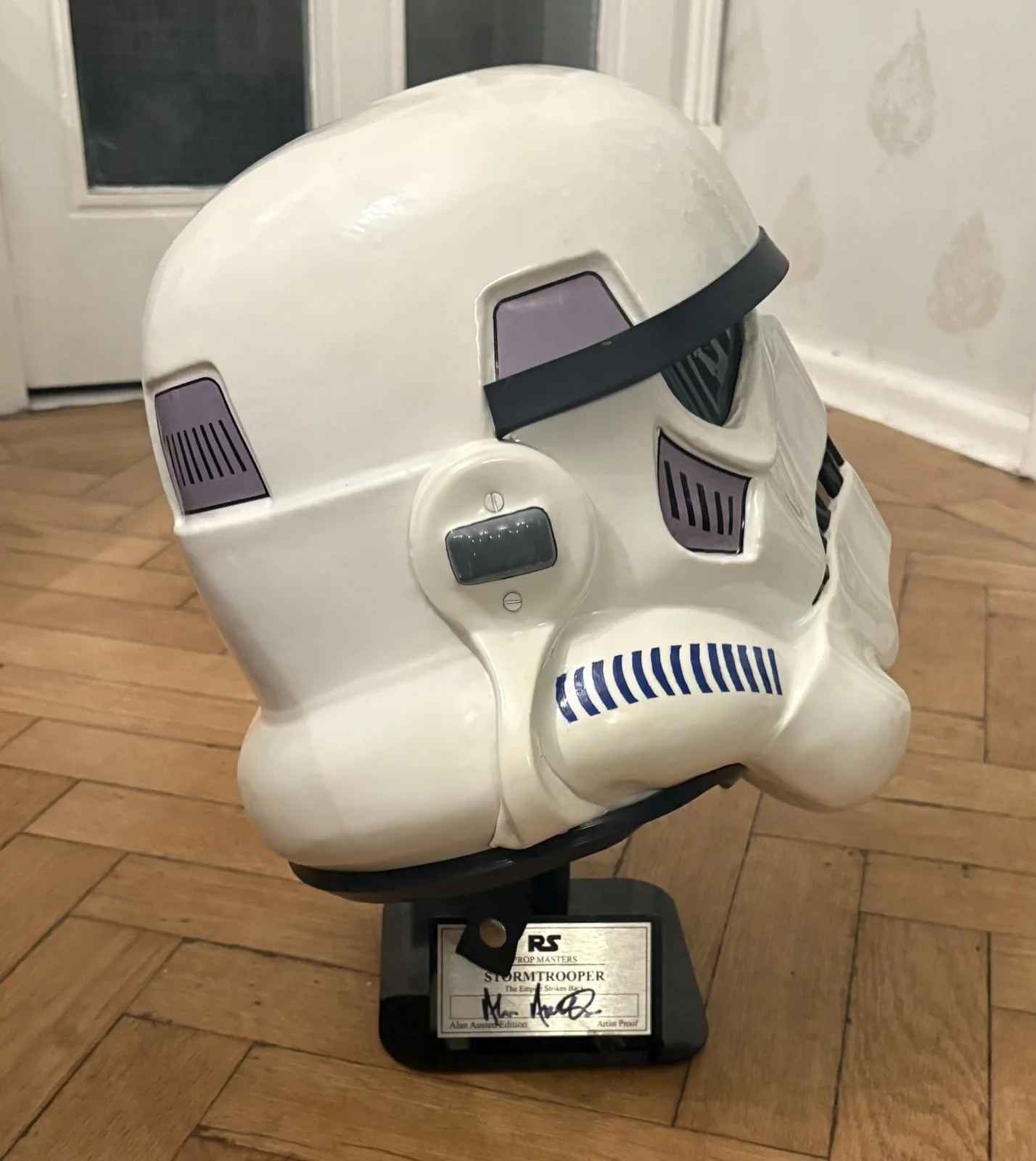 RS Propmasters RS Props ESB Stormtrooper Helmet Alan Austen Signed Plaque Prop, image 5