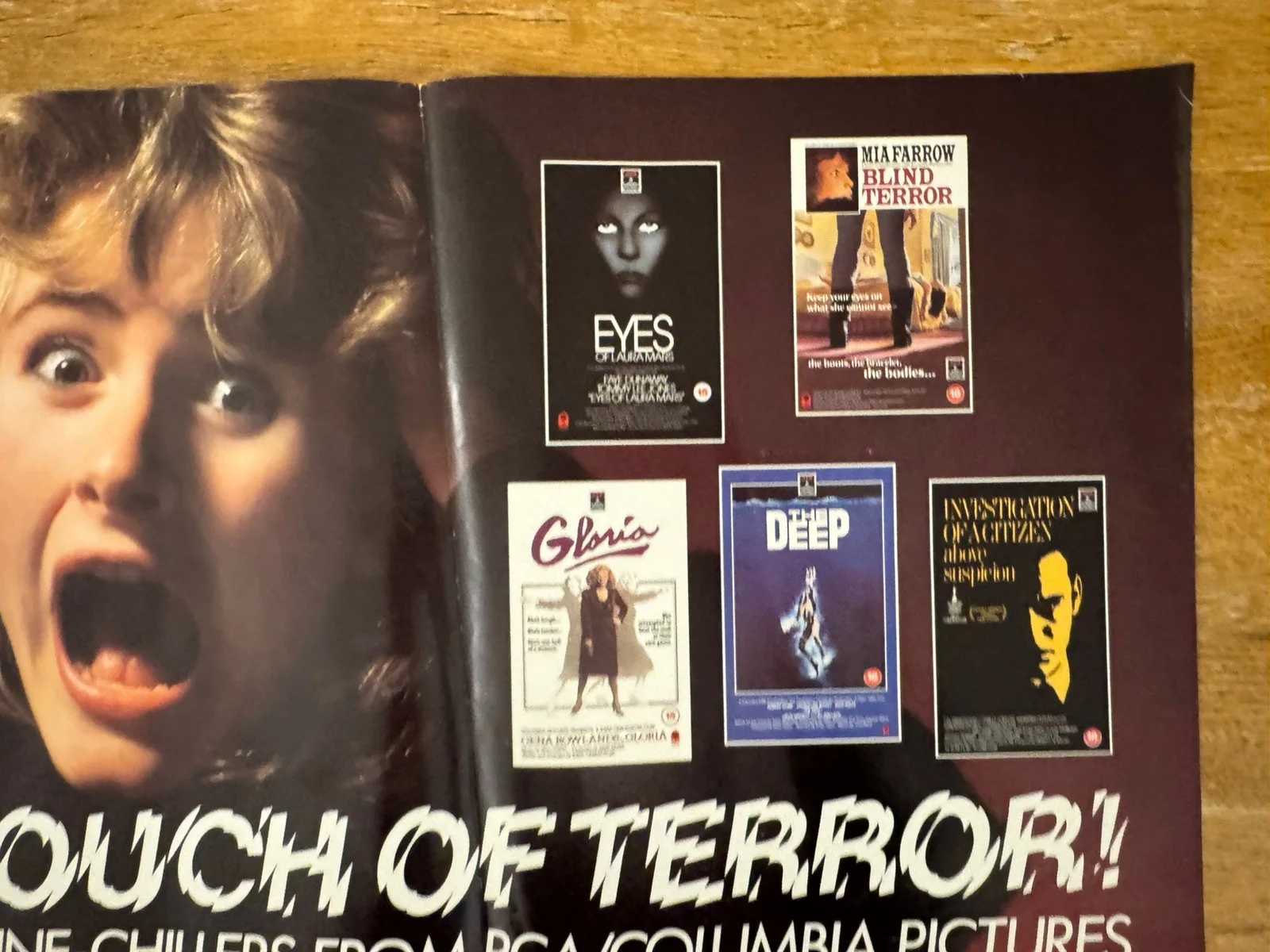 A Touch Of Terror Rare Video Shop VHS Poster 1980s, изображение 2