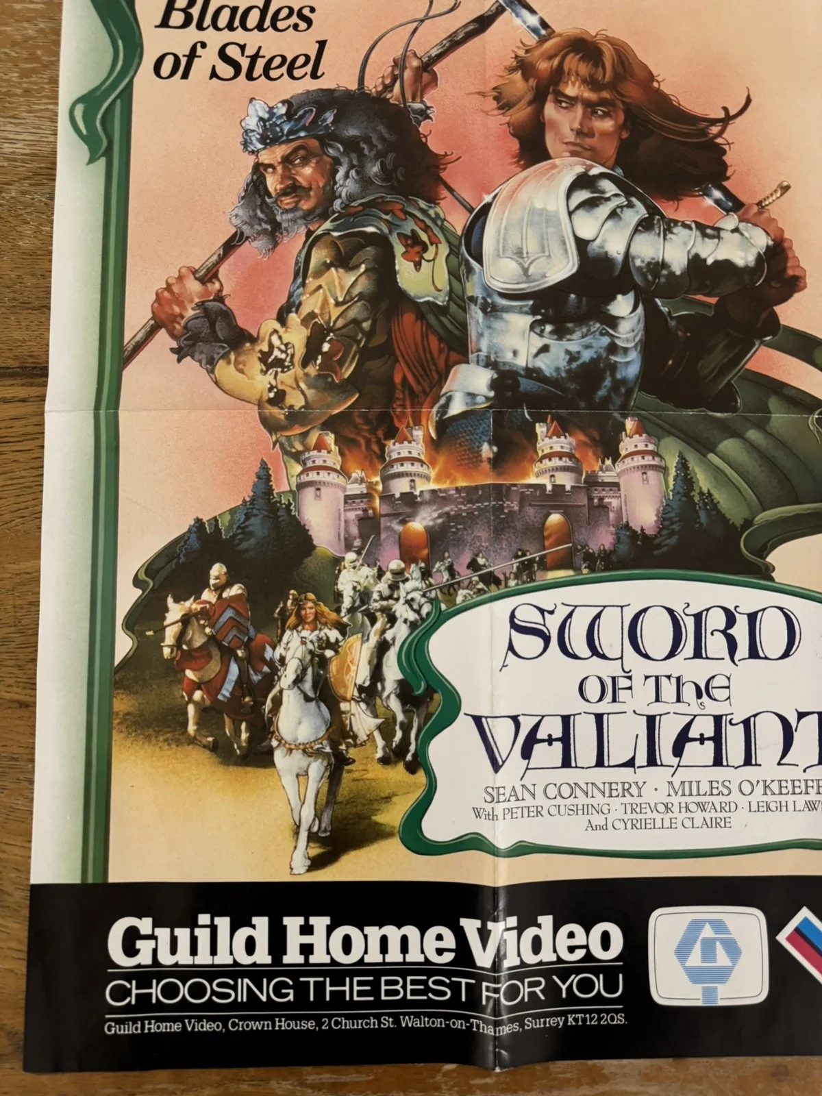 Sword of the Valiant Video Shop VHS Poster 1984, изображение 2