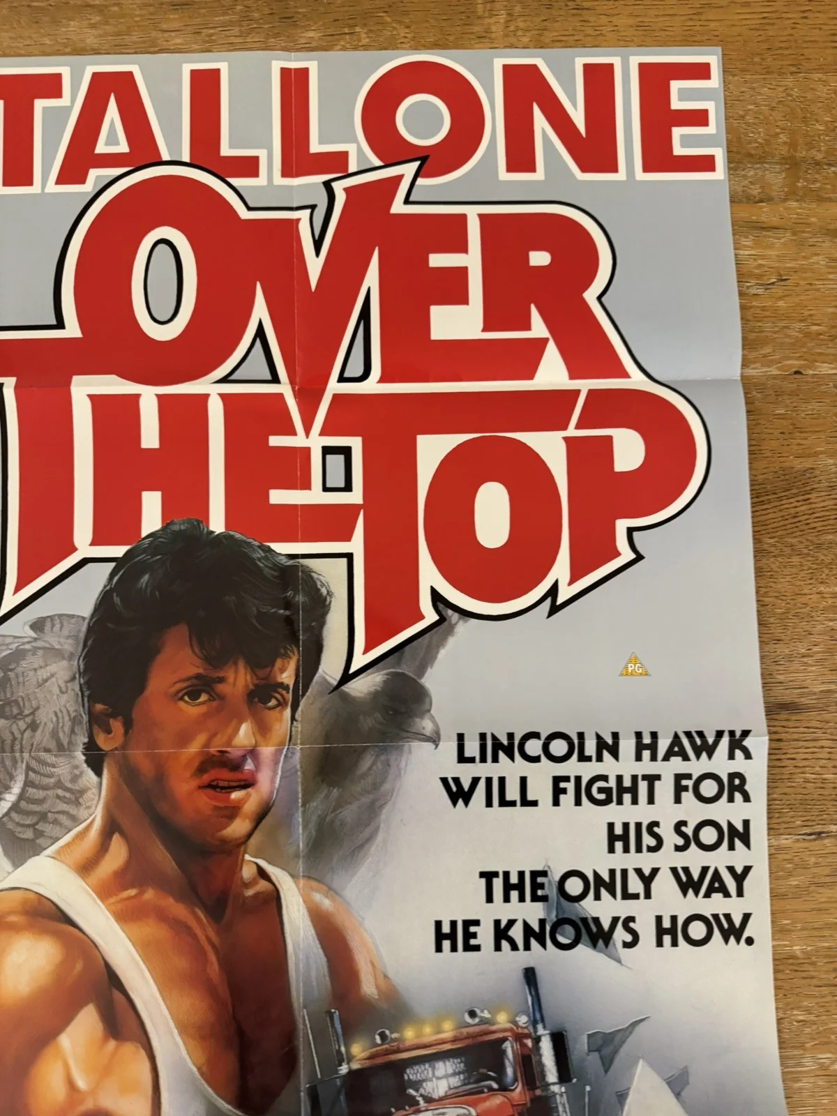 Over the Top rare Video Shop VHS Poster 1987 Stallone, image 4