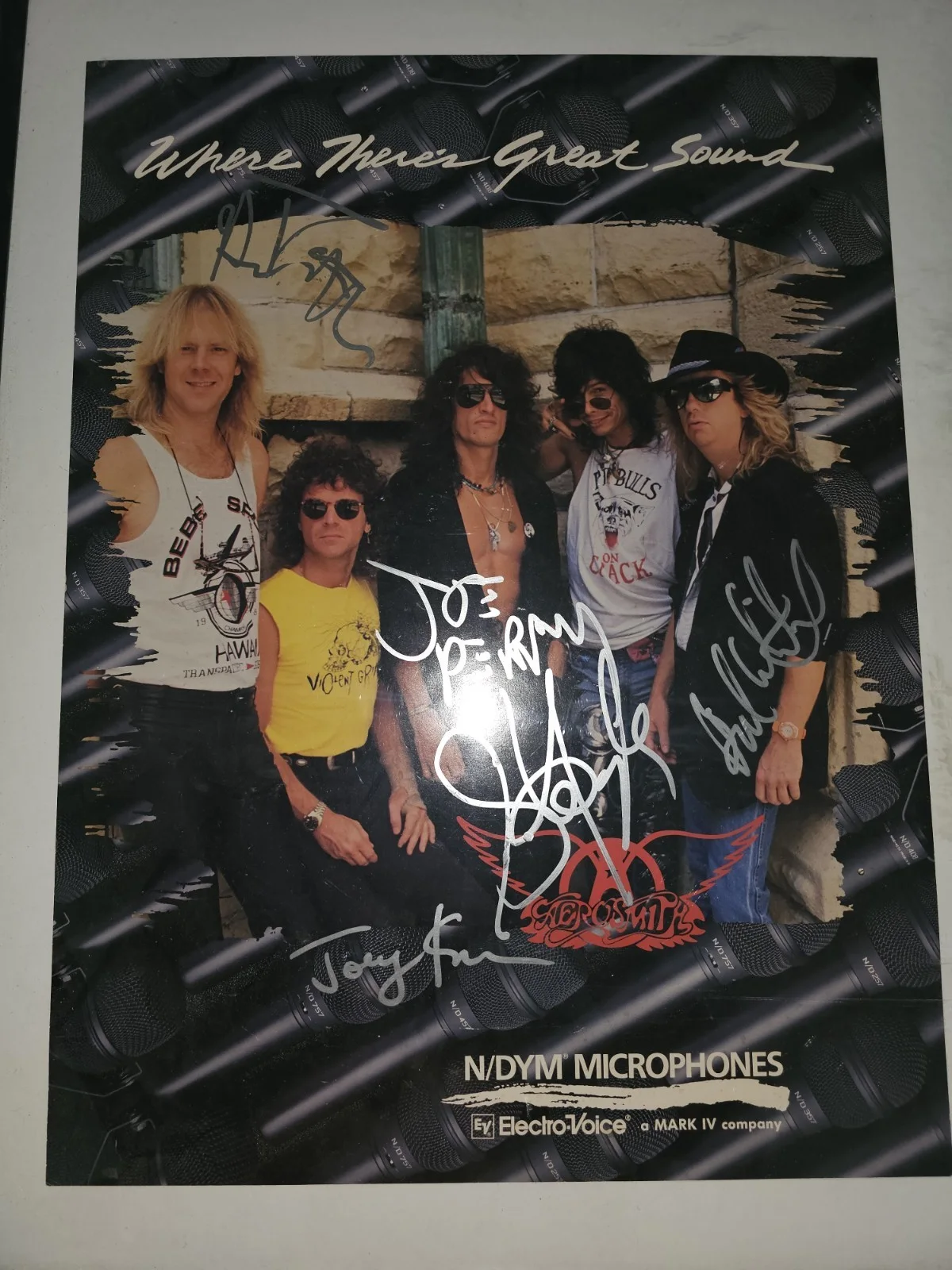 Signed Aerosmith Book And Poster Wirh A Signed Ramones Poster, image 3