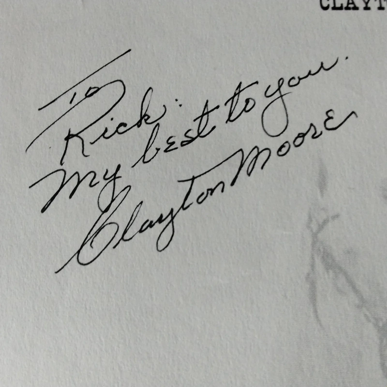 Clayton Moore SIGNED Page Movie TV Actor "The Lone Ranger" Republic Westerns, изображение 5