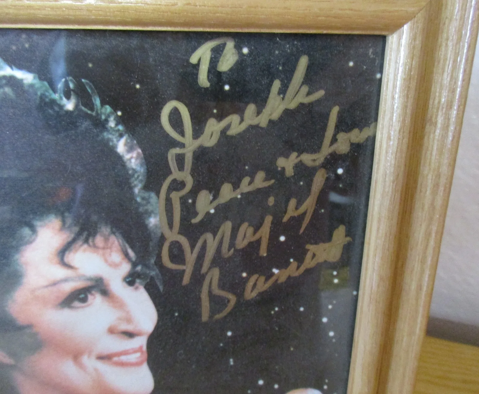 Majel Barrett — Star Trek TOS Collage of Majel Barrett Autograph 8x10 Photo w/inscription, изображение 2