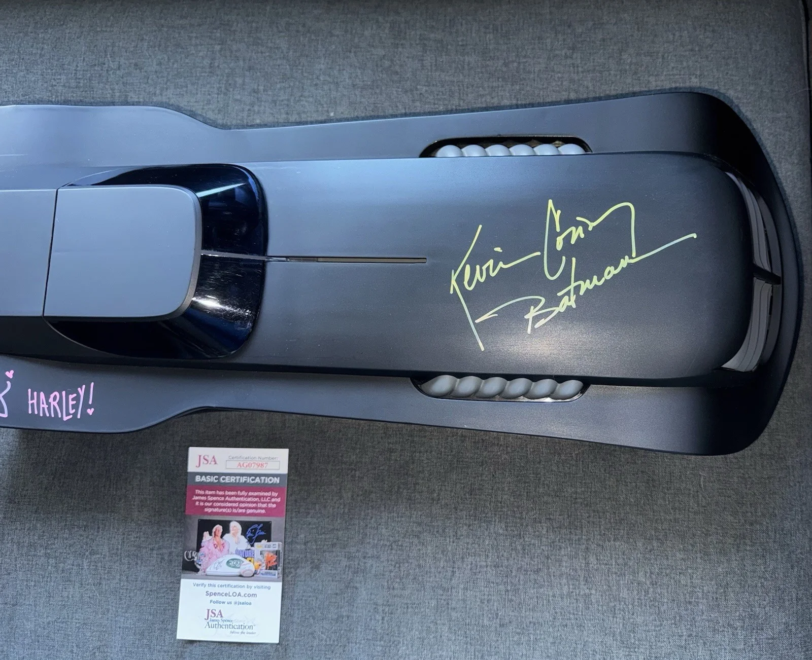 KEVIN CONROY, TARA STRONG — KEVIN CONROY TARA STRONG SIGNED AUTOGRAPH 24" ANIMATED SERIES BATMOBILE +JSA COA, image 2