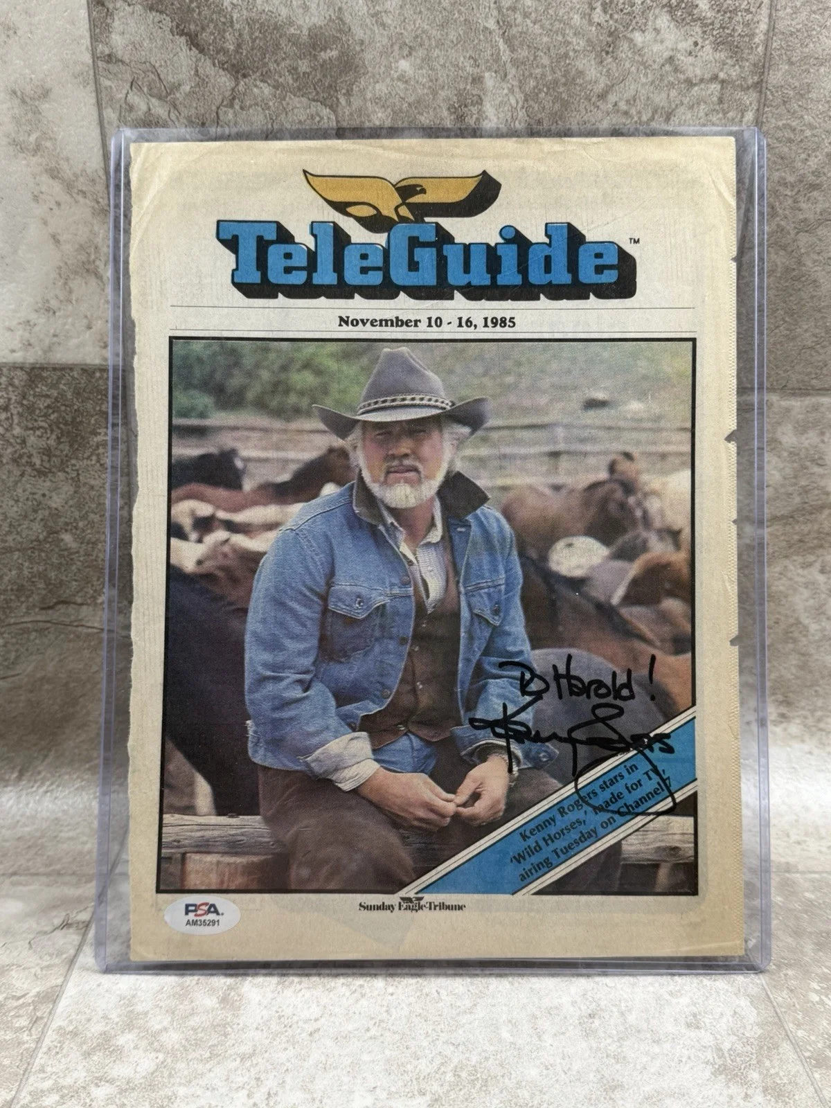 Kenny Rogers — Kenny Rogers PSA DNA Coa Signed 8x10 Photo Magazine Page
