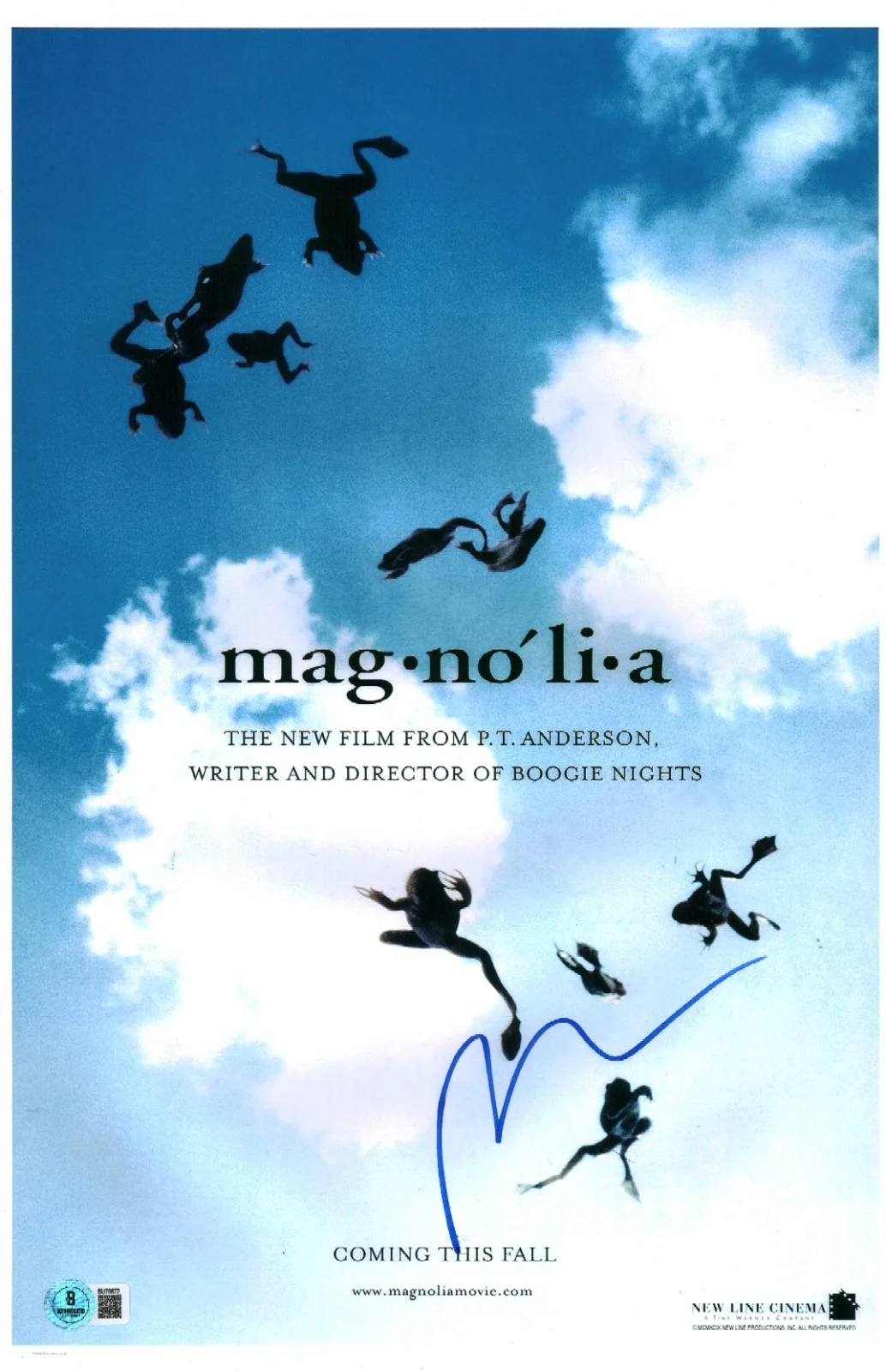 Paul Thomas Anderson — Paul Thomas Anderson Signed Magnolia Director 11x17 Photo Poster BAS COA