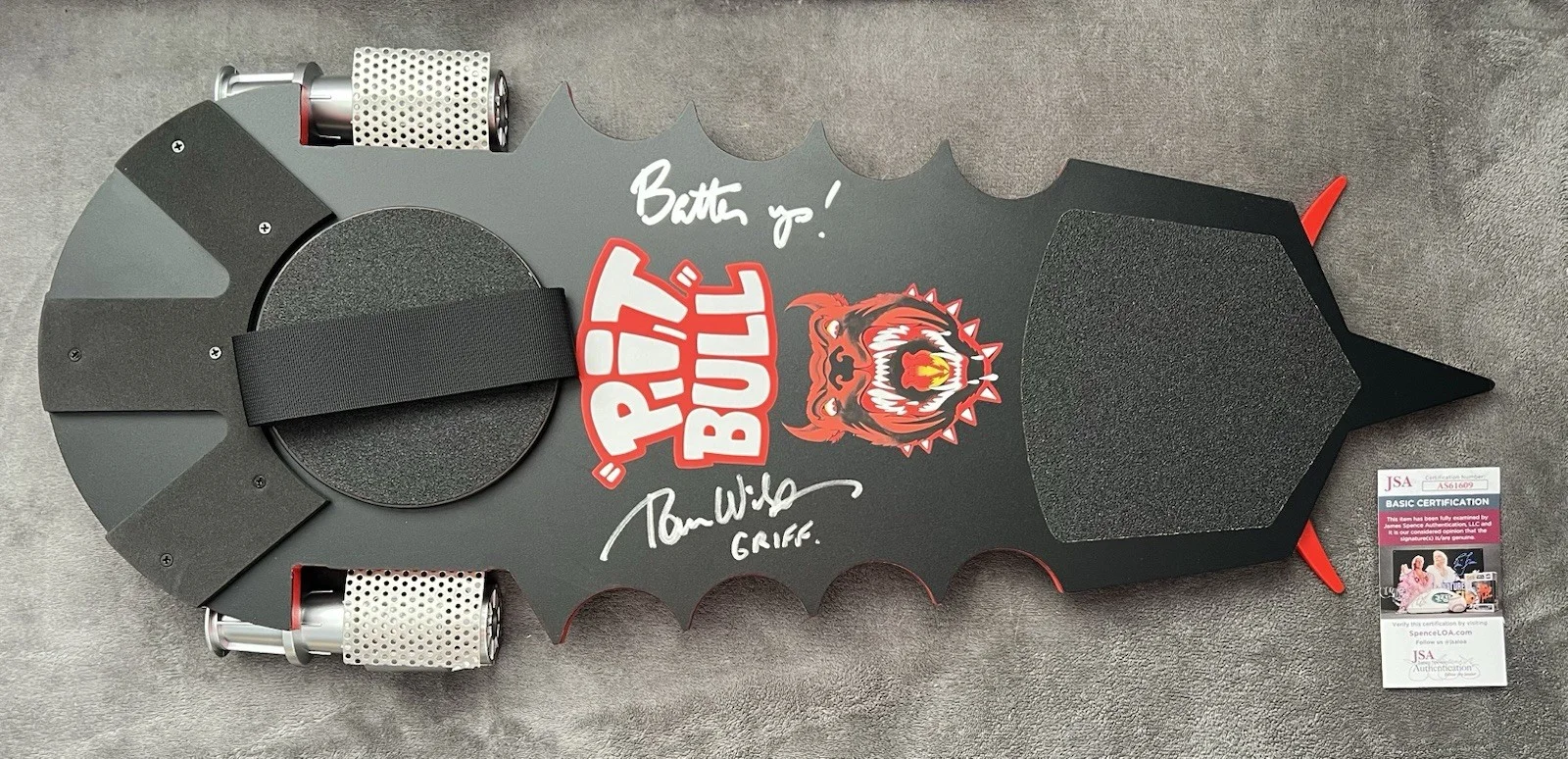 TOM WILSON — TOM WILSON SIGNED AUTOGRAPHED PIT BULL GRIFF HOVERBOARD +JSA COA BACK FUTURE 2, image 2