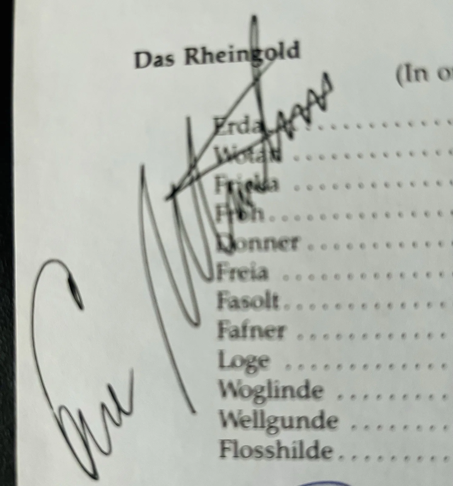 Eva Marton Autographed Libretto Page Opera, image 2
