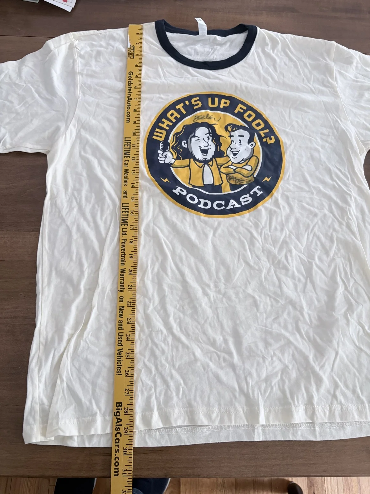 Felipe Esparza — "What's Up Fool?" Podcast Autographed Next Level T-Shirt Mens XL - 2020 - \g, изображение 4