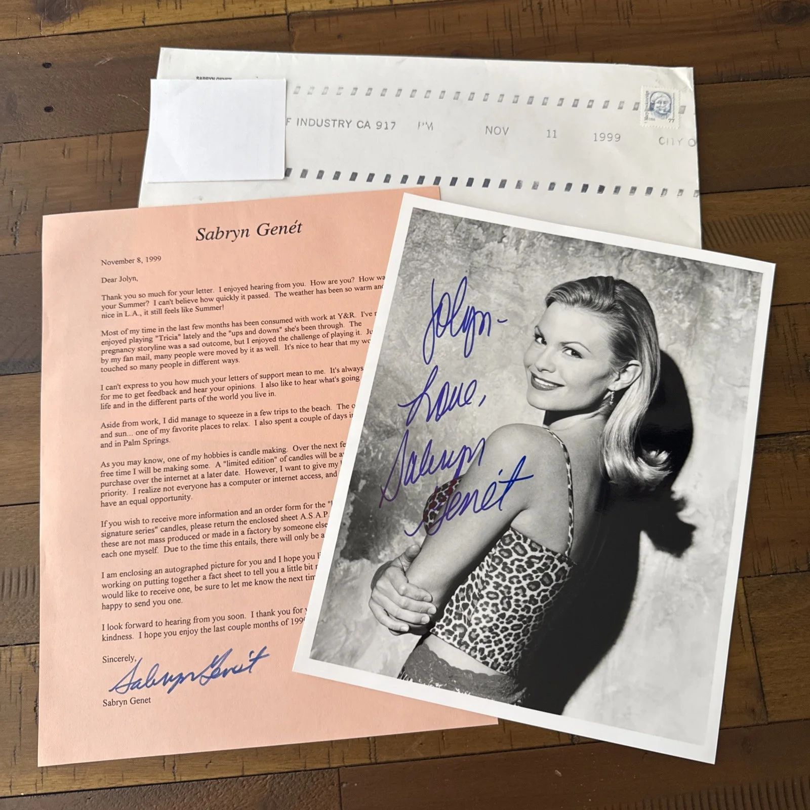 Sabryn Genet — SABRYN GENÉT SIGNED 8x10 Photo Autograph Young & Restless Y&R “Tricia” actress
