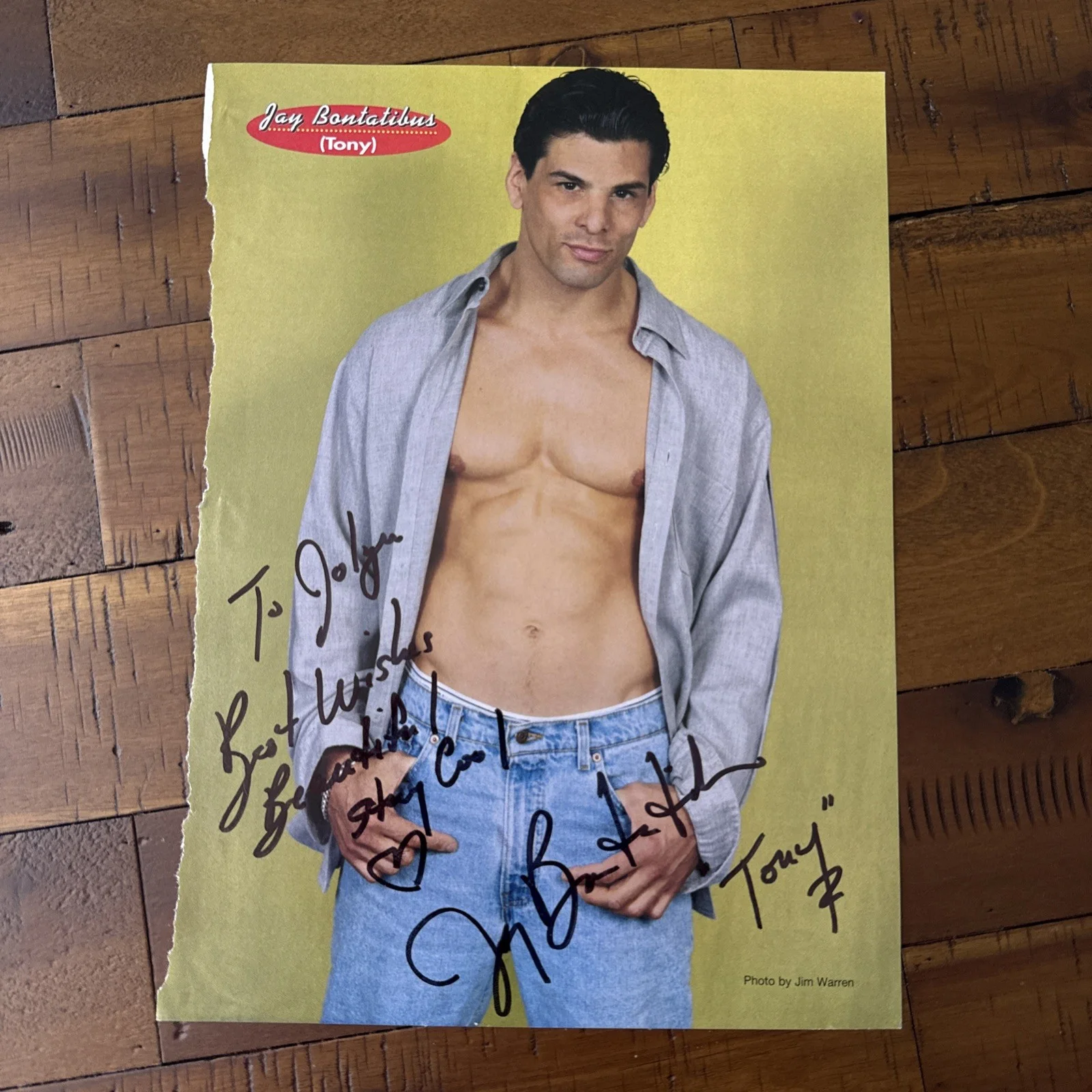 Jay Bontatibus — Jay Bontatibus Actor The Young & Restless 8x10 magazine Photo Signed Autographed, image 2