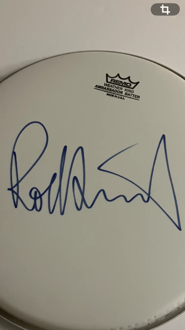 ROD STEWART SIGNED/AUTOGRAPHED DRUMHEAD WITH COA, image 2
