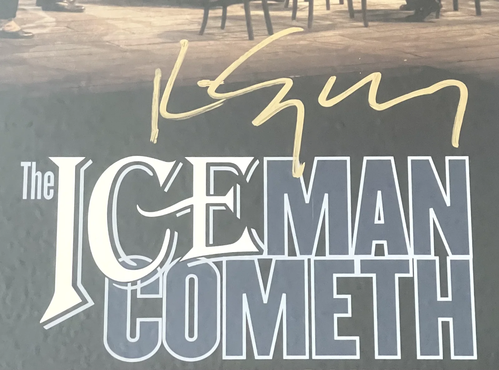 Kevin Spacey — Kevin Spacey Signed "The Iceman Cometh" Broadway Poster - Gold Metal Framed, image 2