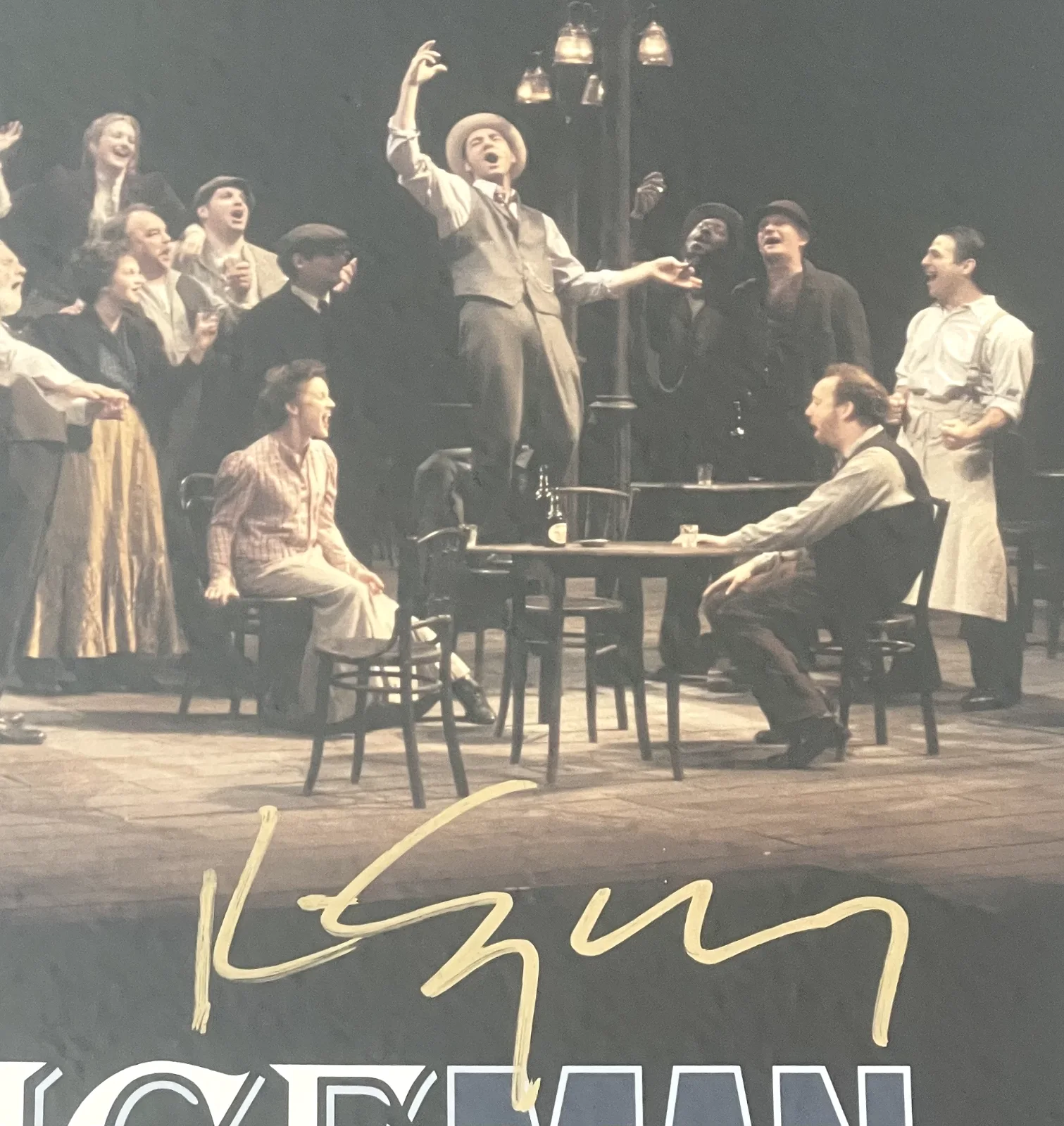 Kevin Spacey — Kevin Spacey Signed "The Iceman Cometh" Broadway Poster - Gold Metal Framed, image 4