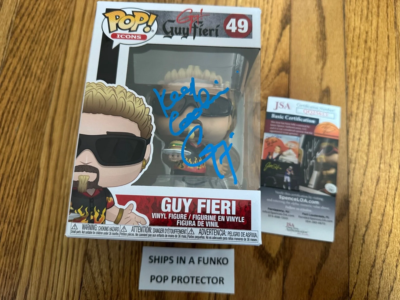 Guy Fieri — Funko Pop Icons "Guy Fieri" #49 Signed by Guy Fieri JSA COA