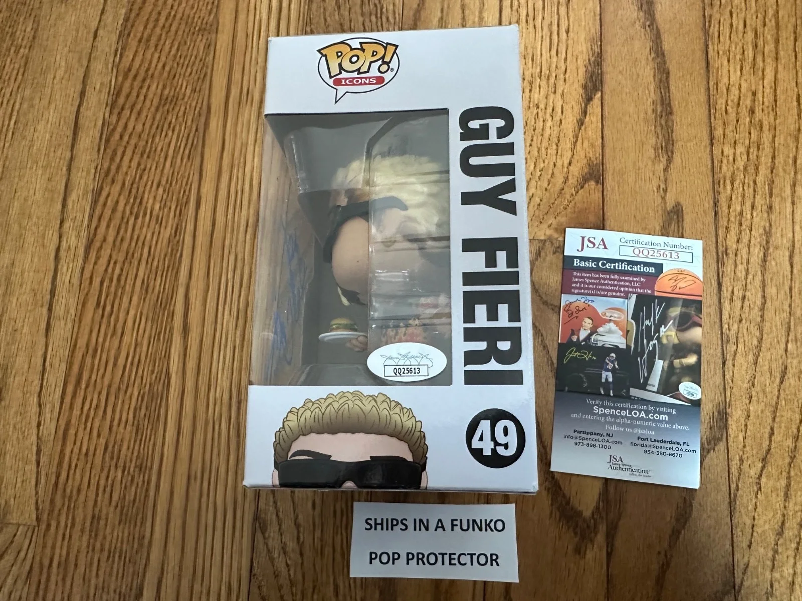 Guy Fieri — Funko Pop Icons "Guy Fieri" #49 Signed by Guy Fieri JSA COA, изображение 3