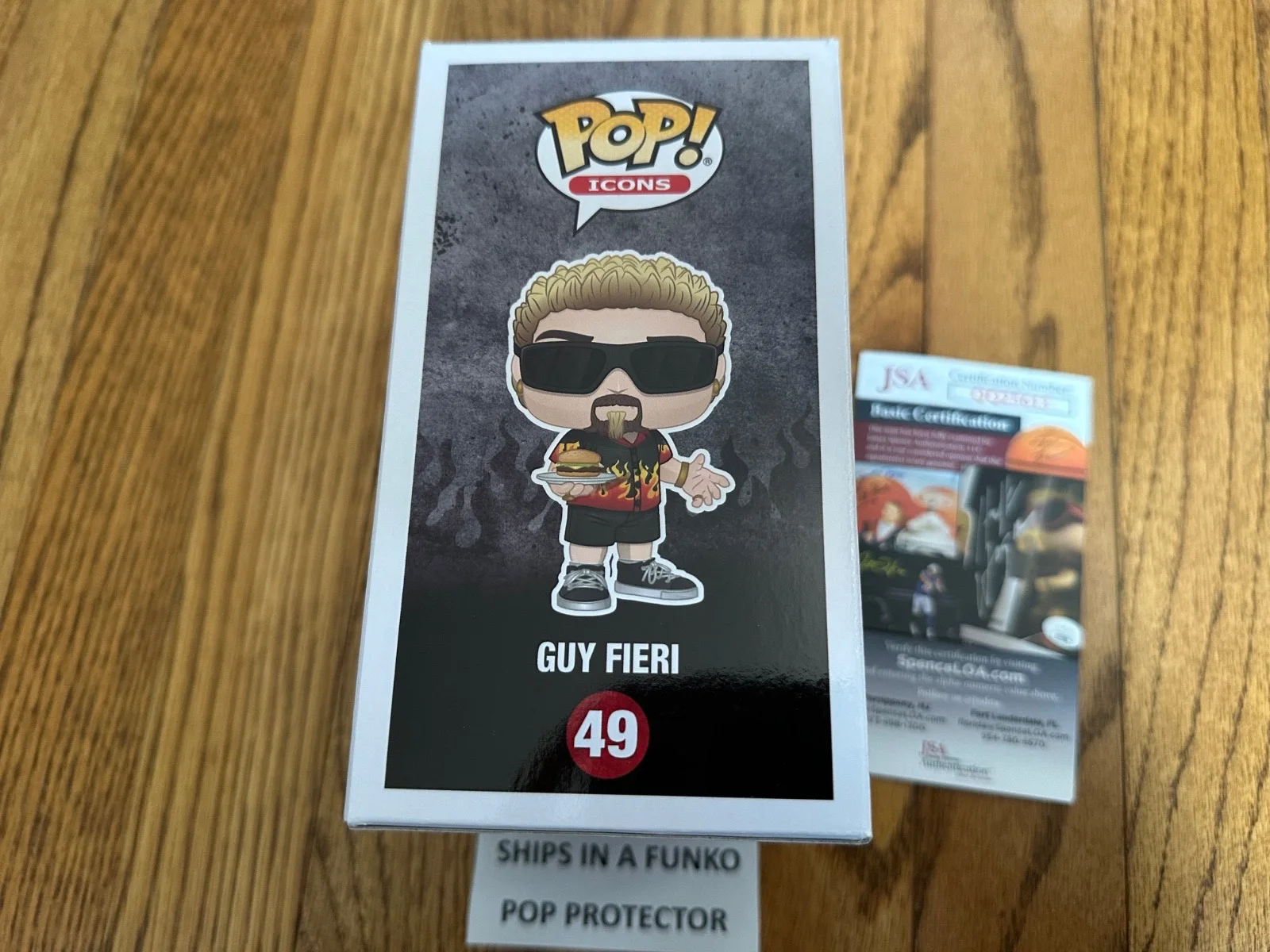 Guy Fieri — Funko Pop Icons "Guy Fieri" #49 Signed by Guy Fieri JSA COA, изображение 5