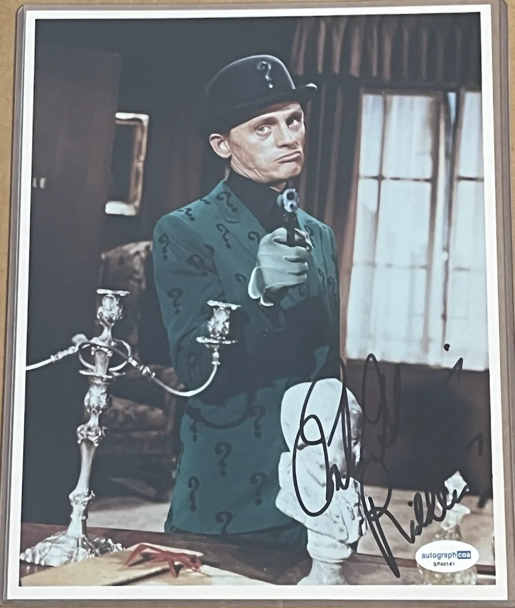 Frank Gorshin — Batman Frank Gorshin as The Riddler Autograph 8x10 Photo (ACOA)