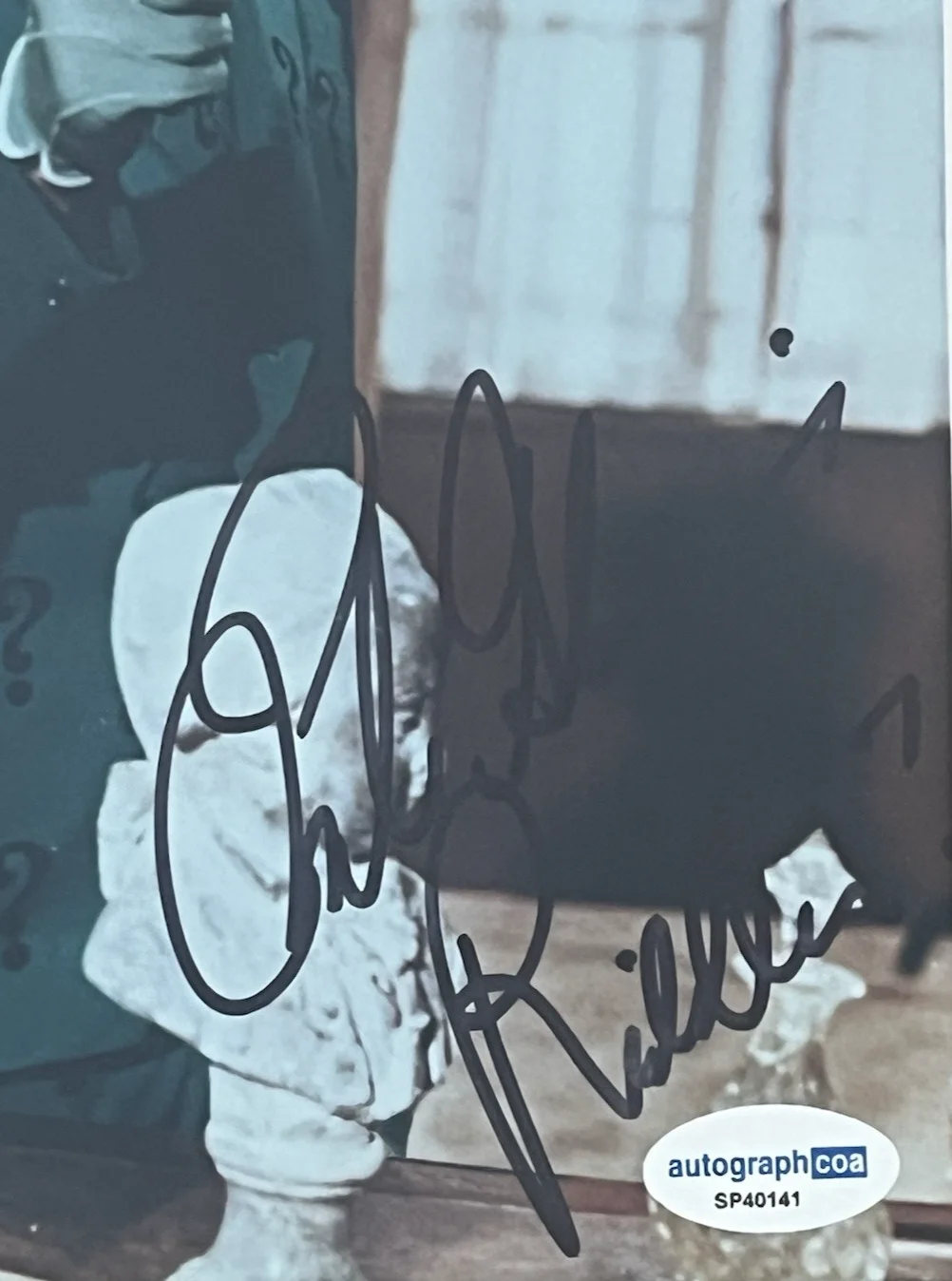 Frank Gorshin — Batman Frank Gorshin as The Riddler Autograph 8x10 Photo (ACOA), изображение 2
