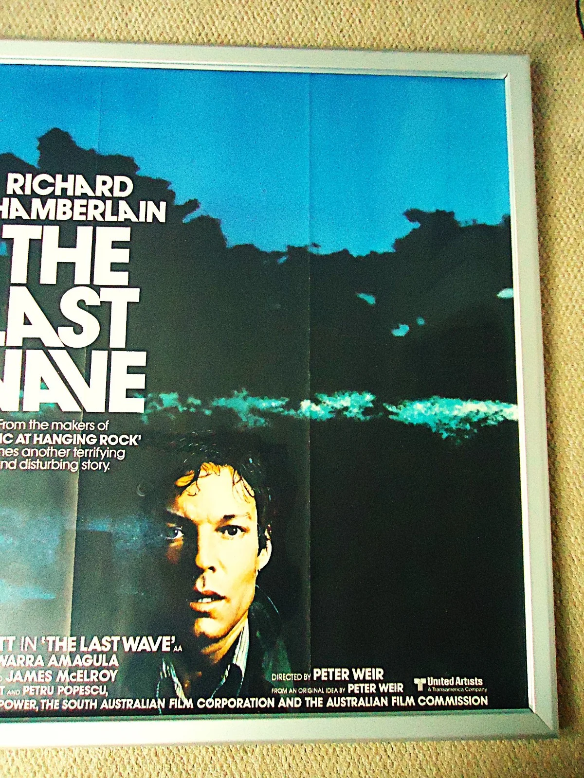THE LAST WAVE UK QUAD MOVIE POSTER 1977 VINTAGE RICHARD CHAMBERLAIN PETER WEIR, изображение 4