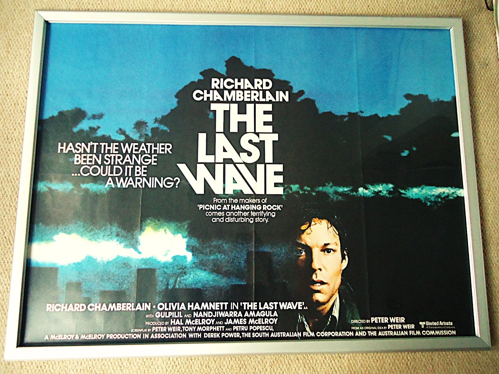 THE LAST WAVE UK QUAD MOVIE POSTER 1977 VINTAGE RICHARD CHAMBERLAIN PETER WEIR, изображение 5