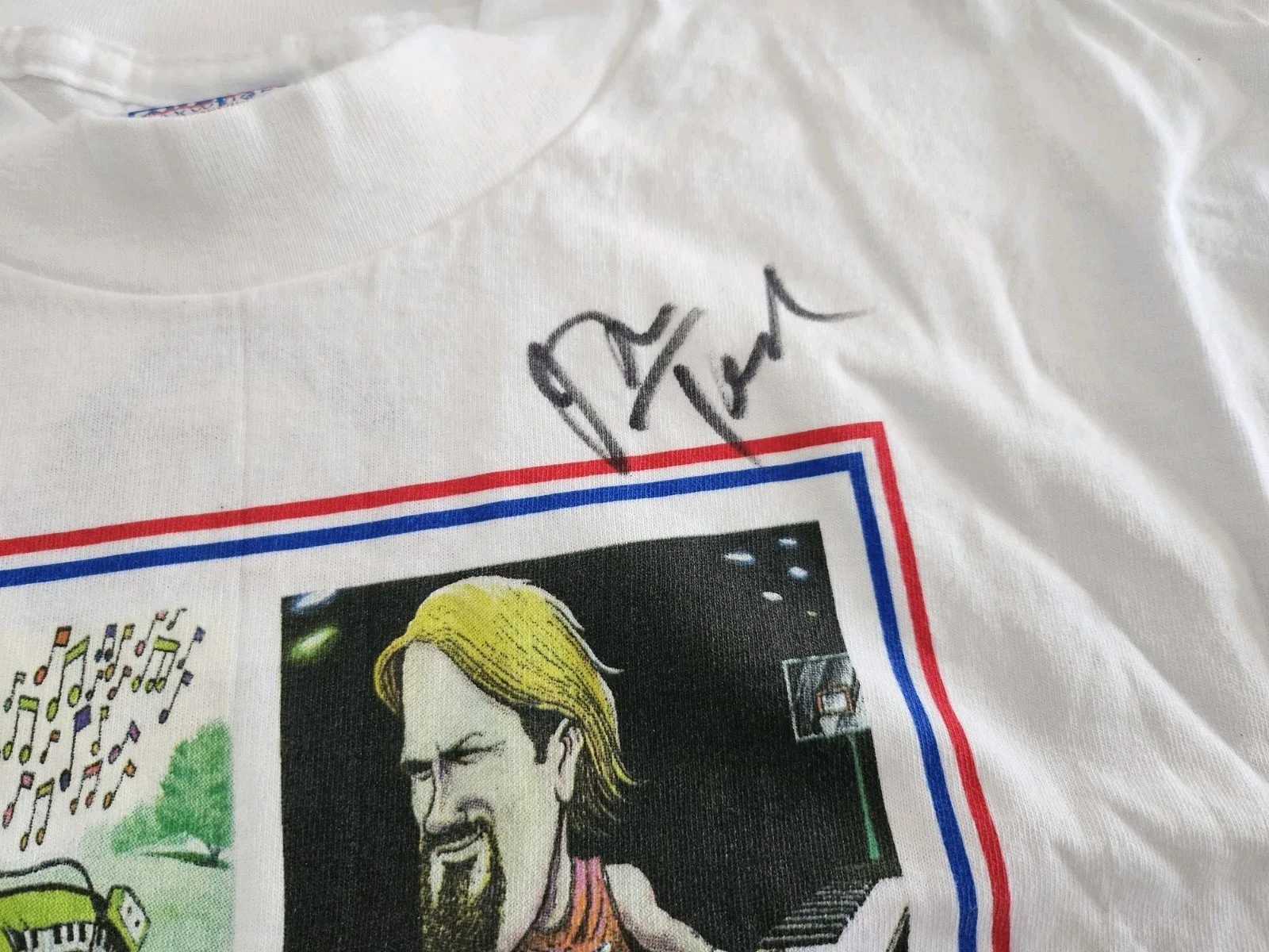 BRAND NEW John Tesh Victory Tour Signed Autographed at event XL NEW White Shirt, изображение 3