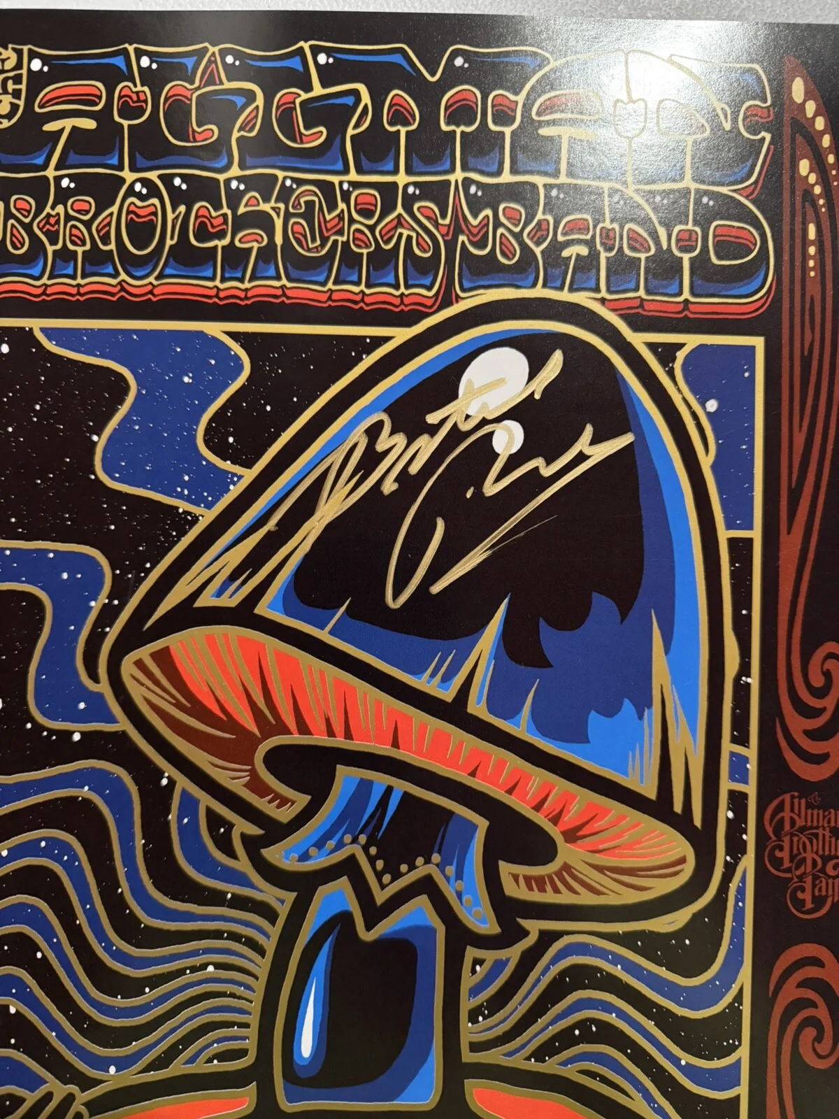 Amazing Allman Brothers Signed Concert Poster Butch Trucks Beacon Theater JSA, изображение 2